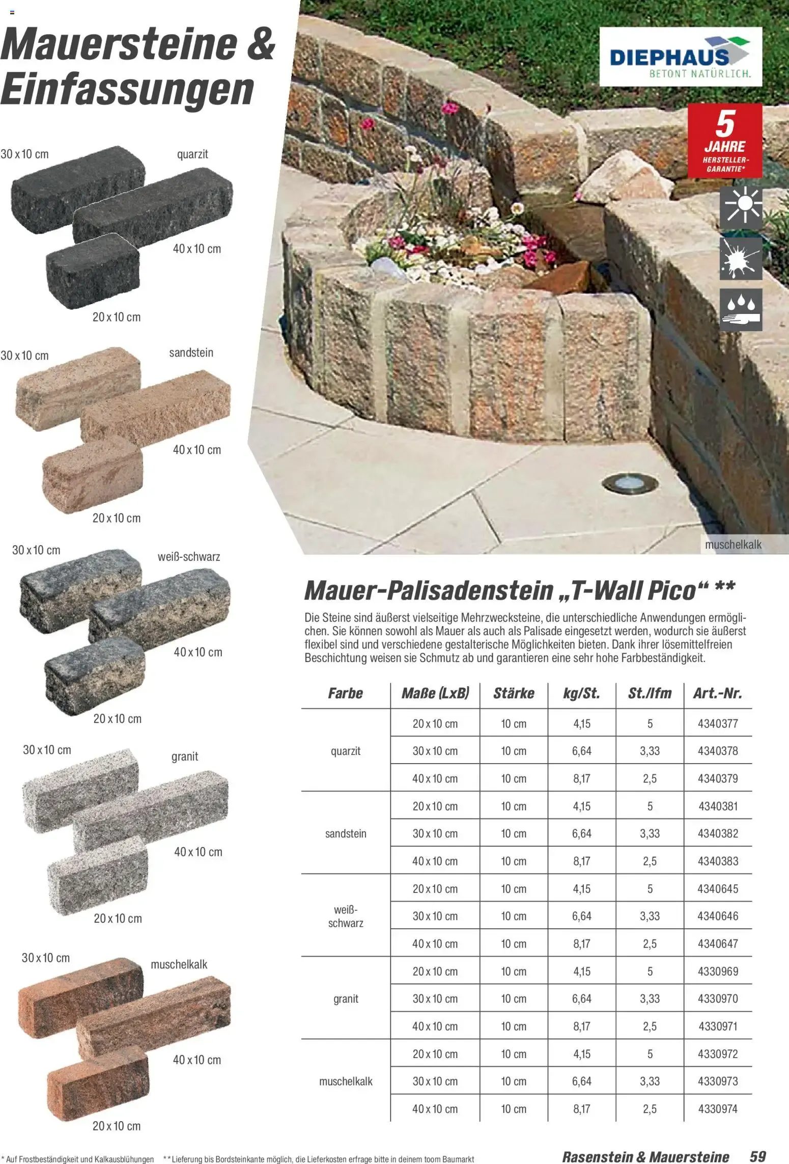 Toom Baumarkt Gartenbaustoffe 2026 (ab 20.02.2026) zum Blättern von 20. Februar bis 30. Juni 2026 - Prospekt seite 59