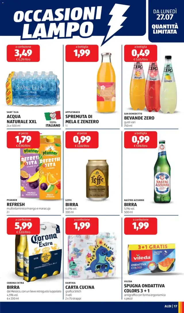 Aldi volantino - scopri il nuovo volantino valido dal 27/07/2026 ⭐️ da 27 luglio a 2 agosto di 2026 - Pagina del volantino 17