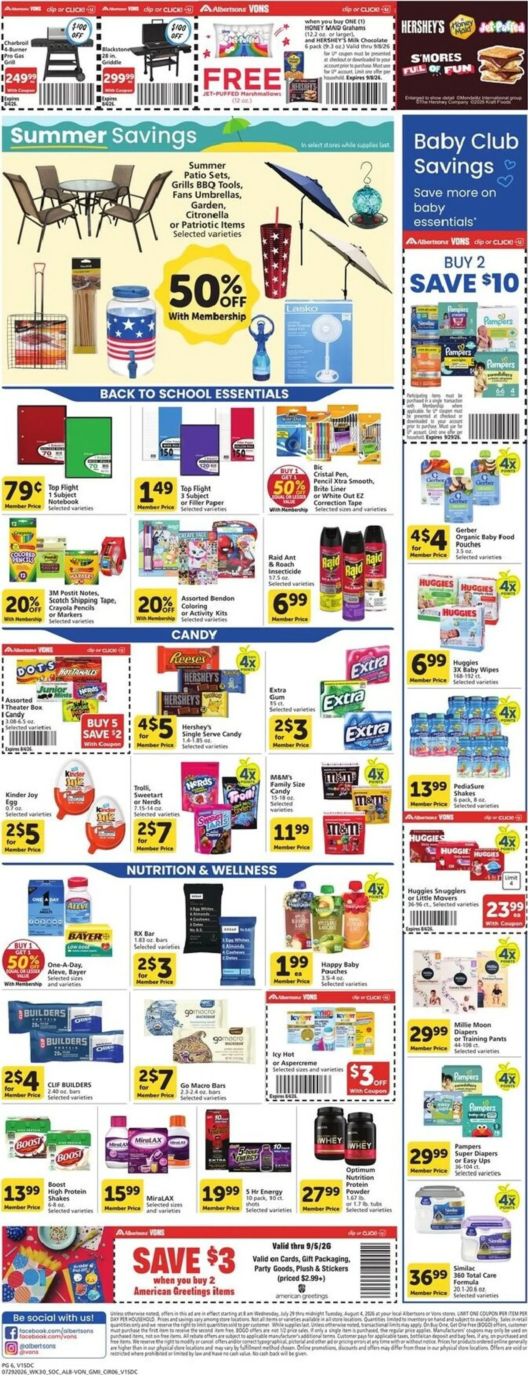 Weekly ad Current Vons leaflet valid from Wednesday 07/29/2026 to Tuesday 08/04/2026 from July 29 to August 4 2026 - Page 5