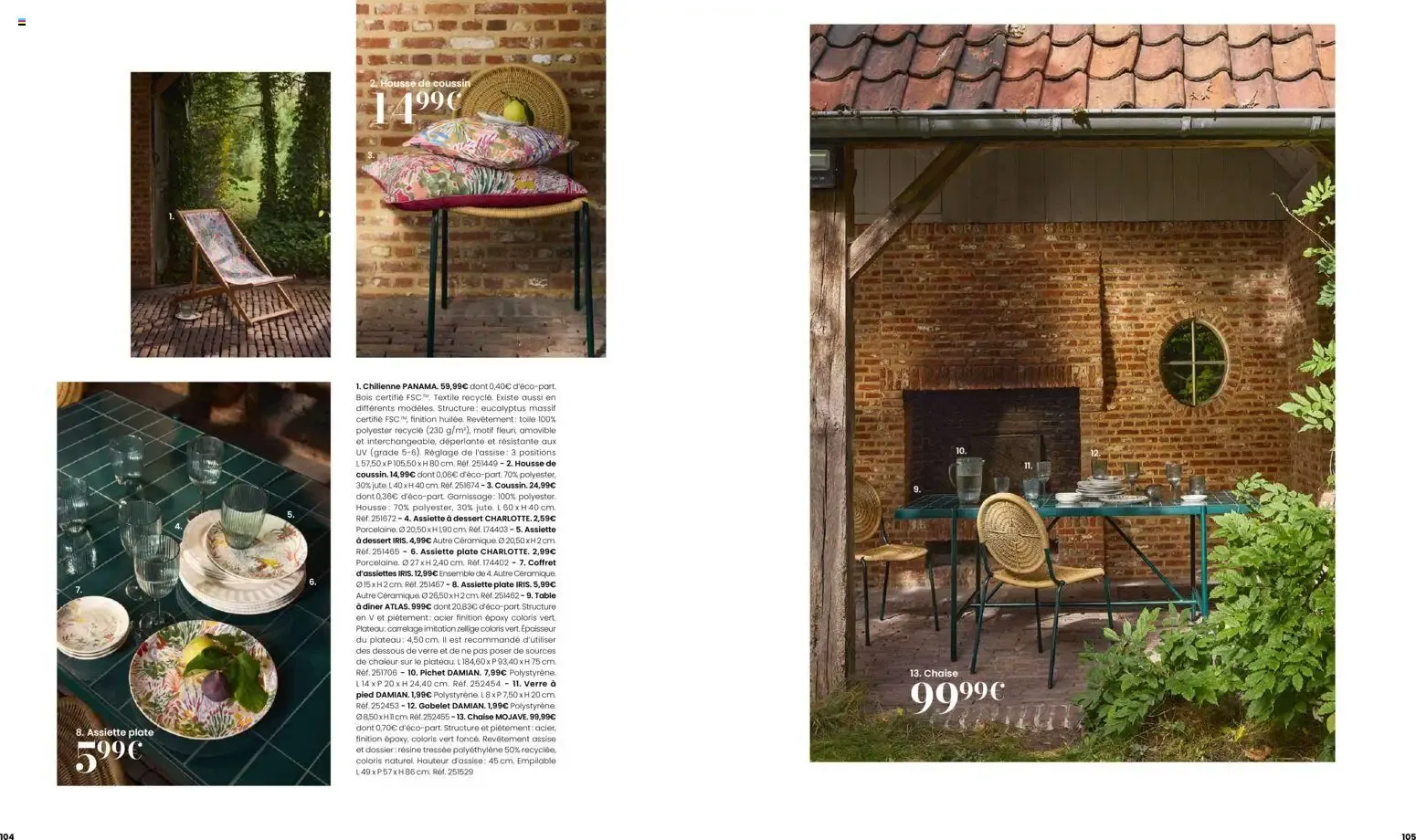 Maisons du Monde - Itinéraire Estival Collection Printemps - Été 2026 du 16 février au 1 septembre 2026 - Catalogue page 53