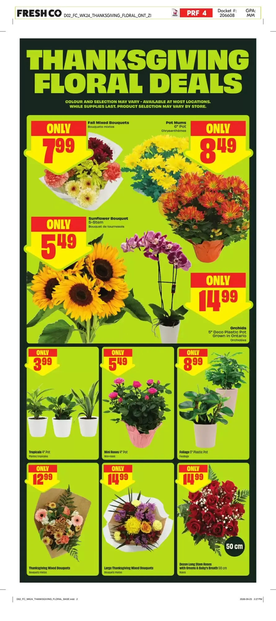 FreshCo Thanksgiving Deals from October 8 to October 14 2026 - flyer page 6