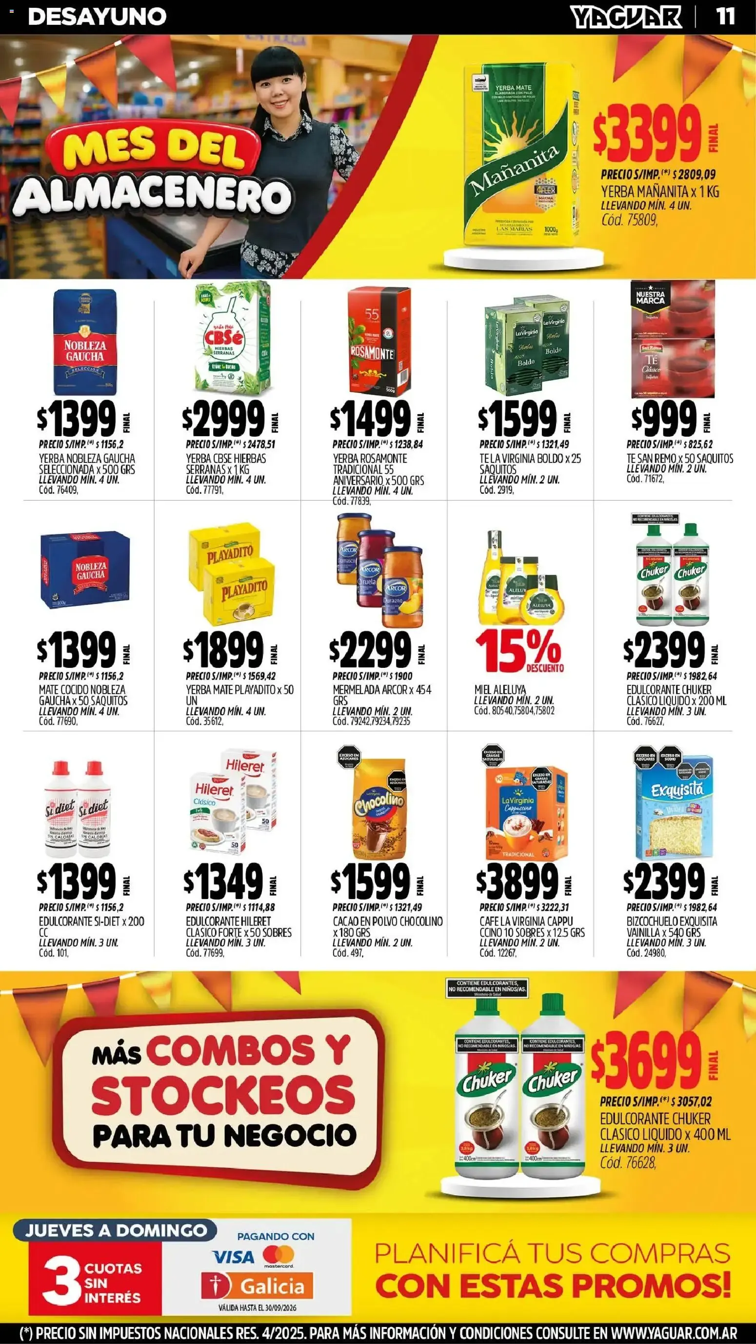 Ofertas de Mayorista Yaguar - Mes del Almacenero 31 de agosto al 5 de septiembre 2026 - Página 11 del catálogo