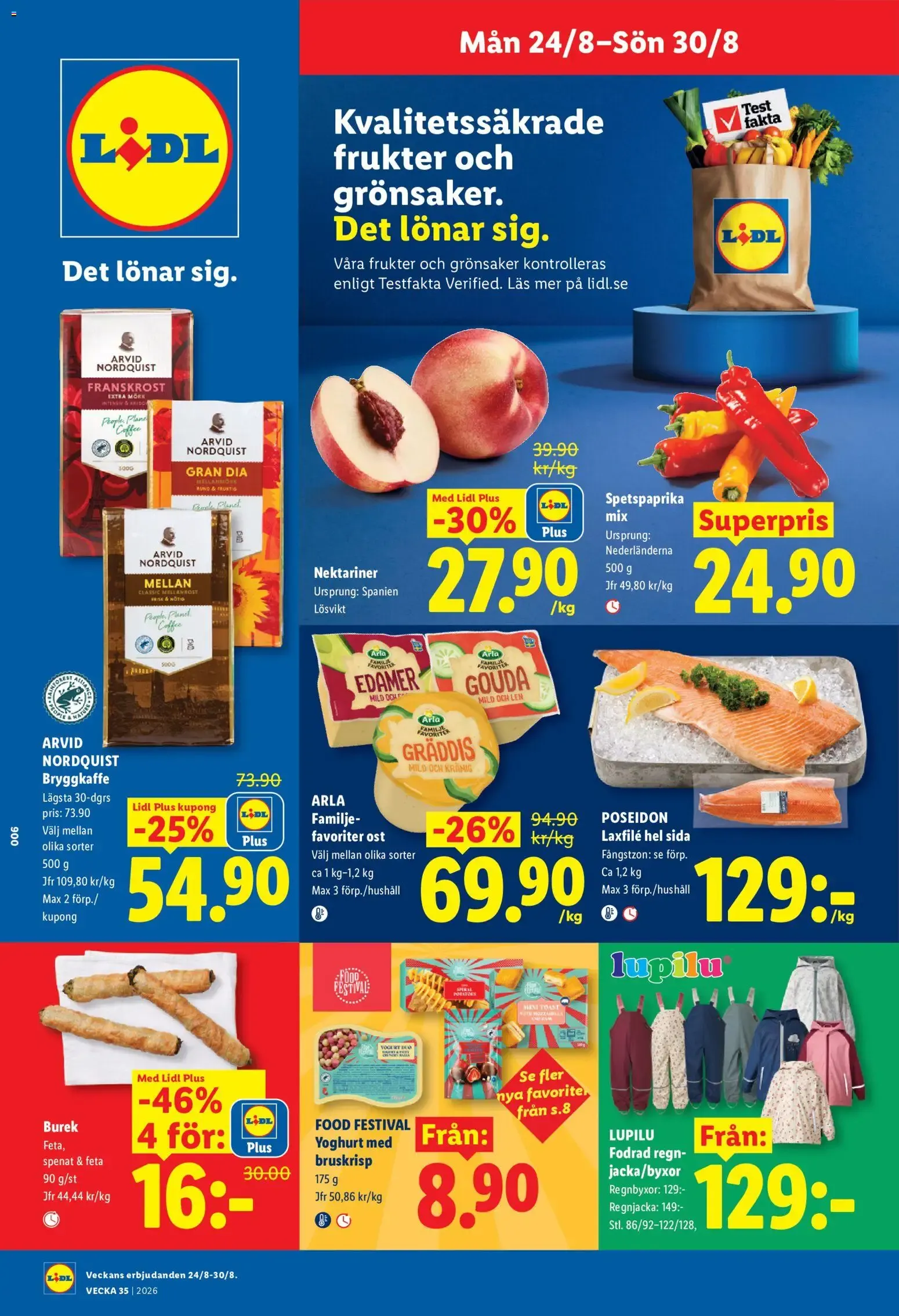 Lidl erbjudanden från 24/08/2026 - 30/08/2026 > Reklamblad nuvarande rabatter från 24 augusti till 30 augusti 2026 - Reklamblad sidor 1