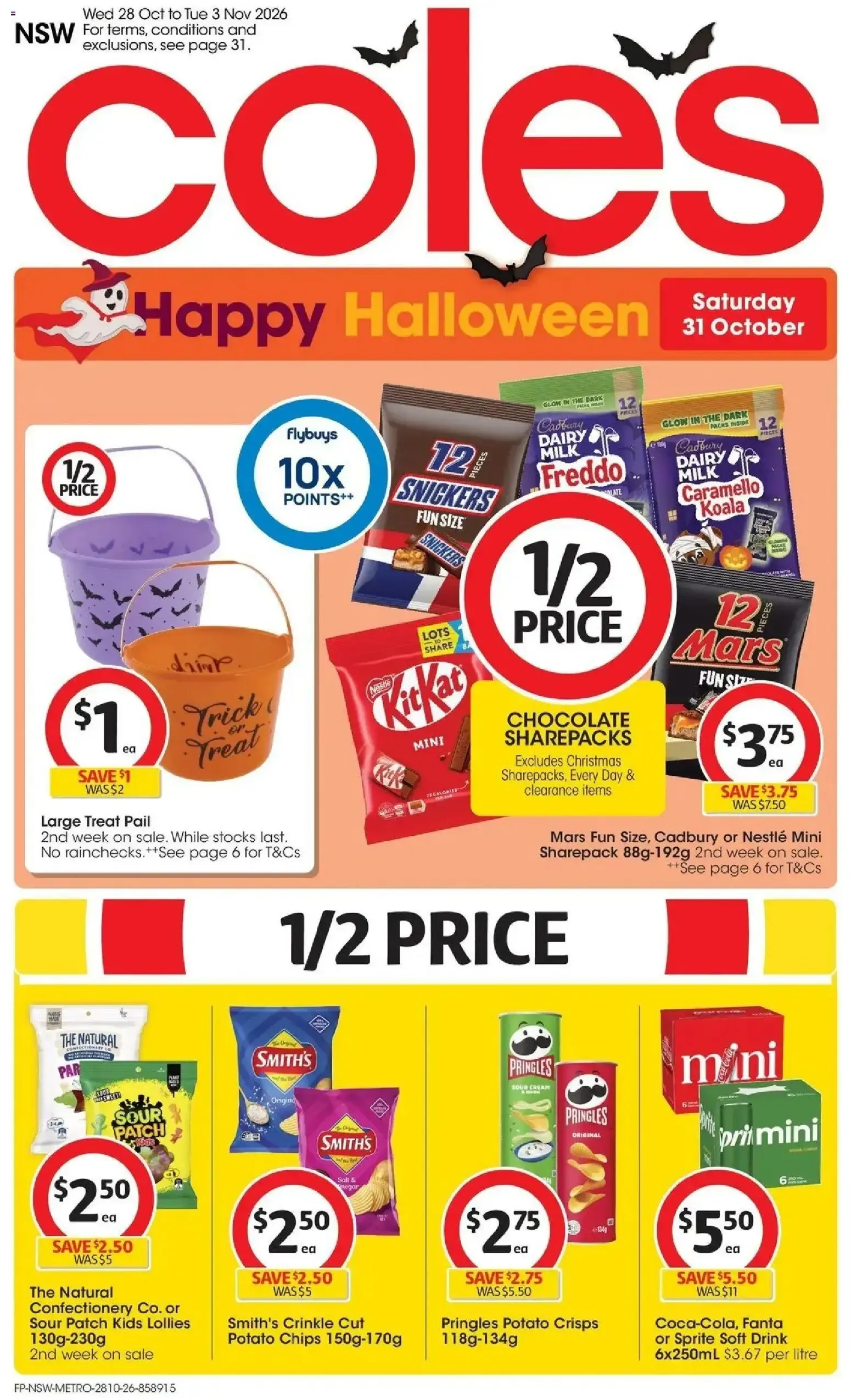 Coles Halloween 👻 catalogue from 28/10/2026 - Catalogue valid from 28 October to 3 November 2026 - page 1