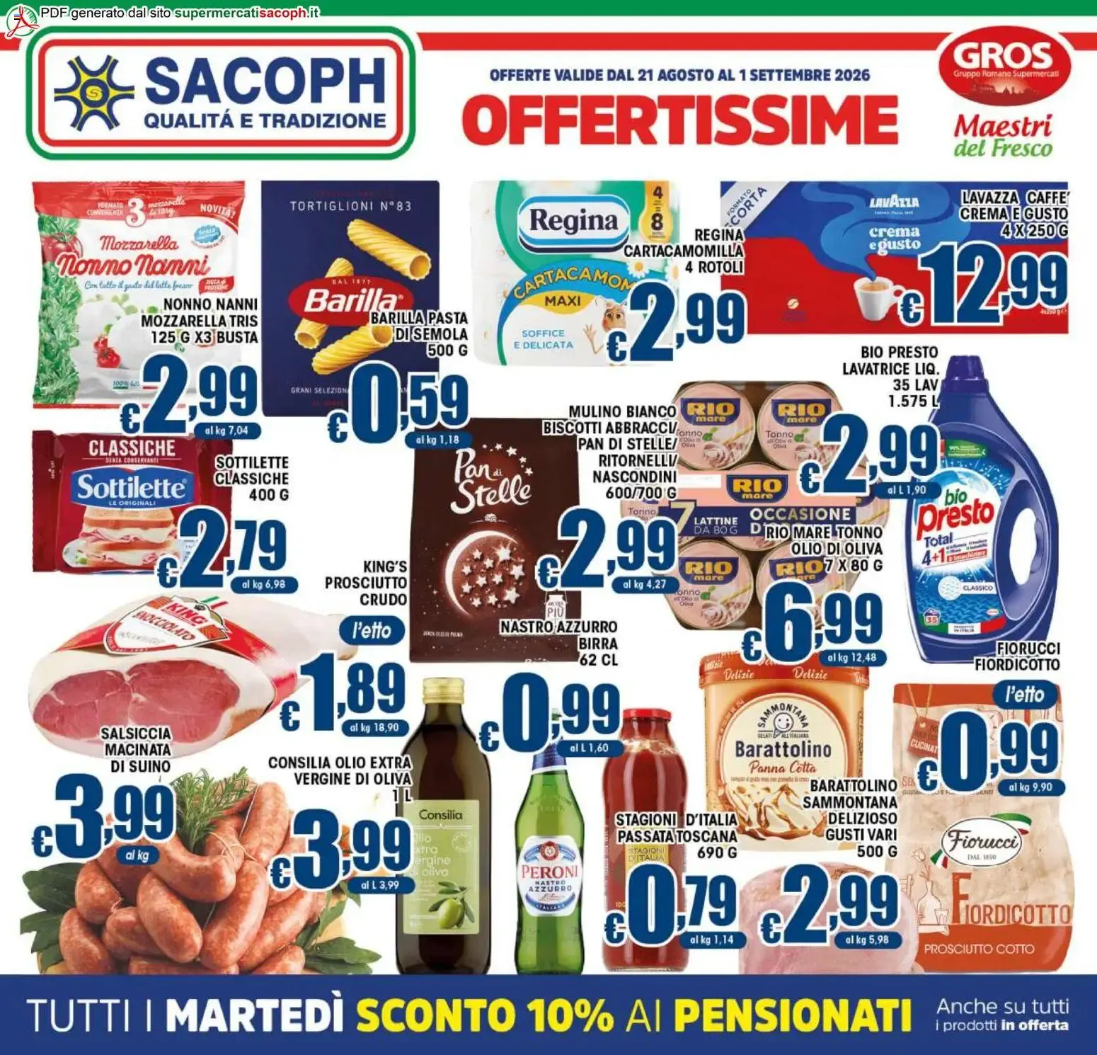 Sacoph volantino dal 21/08/2026 - online Offerte da 21 agosto a 1 settembre di 2026 - Pagina del volantino 1