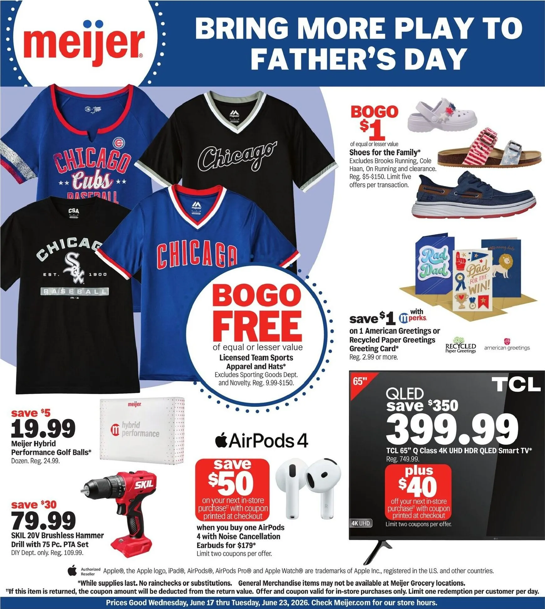 Weekly ad Current Meijer - Bring more play to father's day leaflet valid from Wednesday 06/17/2026 to Tuesday 06/23/2026 from June 17 to June 23 2026 - Page 1