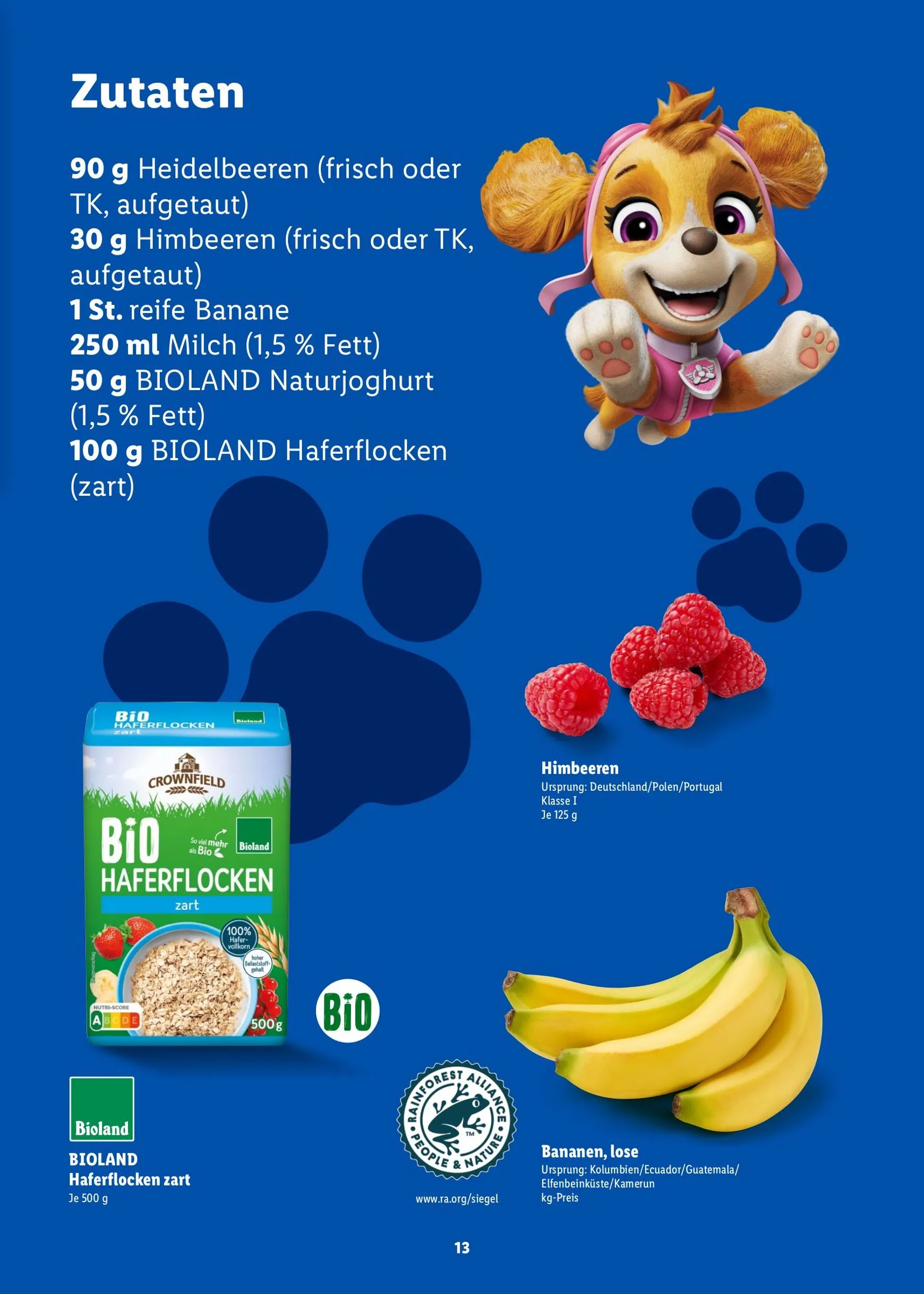 PAW Patrol Rezeptheft von 20. Juli bis 23. August 2026 - Prospekt seite 13