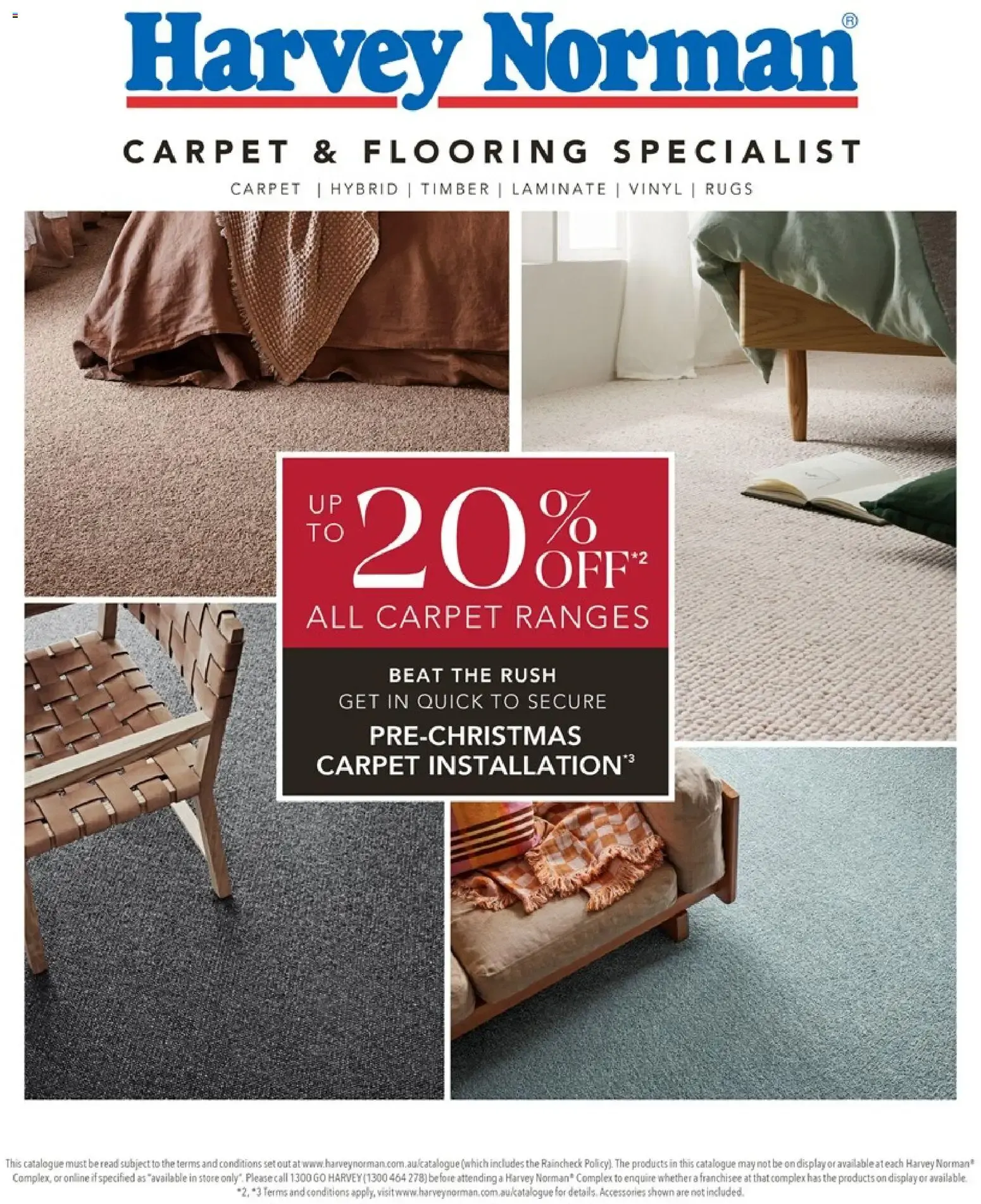Harvey Norman Carpet & Flooring Specialist - Up to 20% Off All Carpet Ranges - Catalogue valid from 1 October to 26 October 2026 - page 1