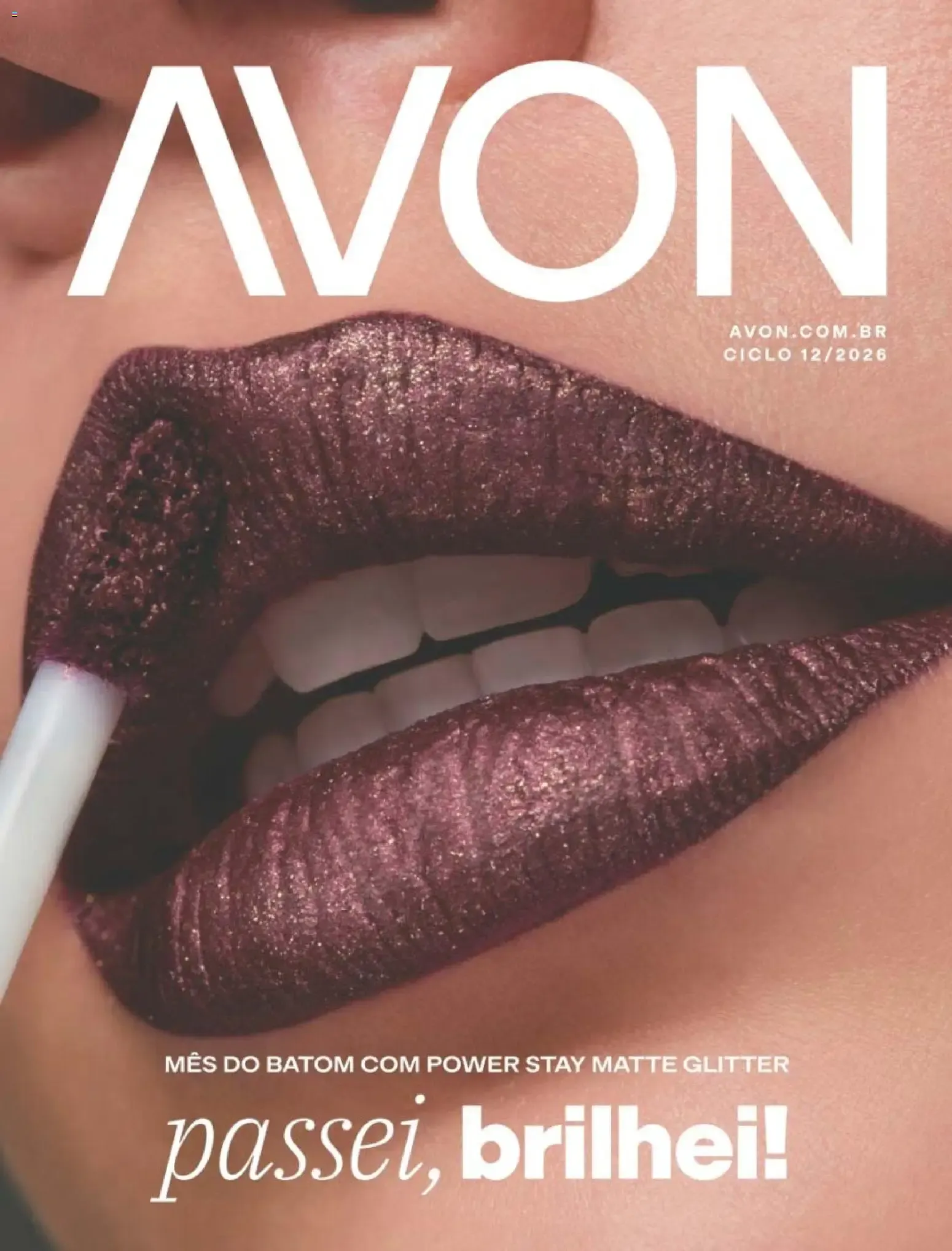 Encarte de Avon | Campanha Ciclo 12/2026 | Mês do Batom com Power Stay Matte Glitter 19 de julho até 9 de agosto 2026 - Pagina 1