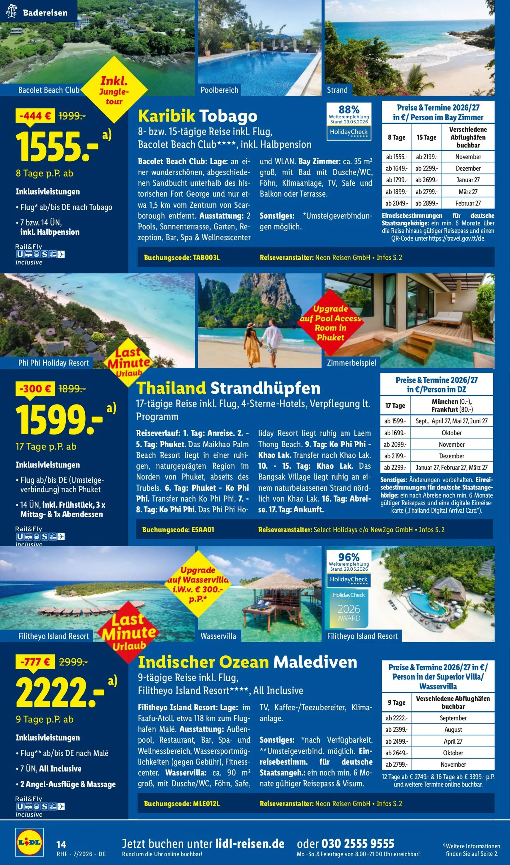 Lidl - Juli Reise-Highlights Prospekt – von Mittwoch 01.07.2026 bis Freitag 31.07.2026 von 1. Juli bis 31. Juli 2026 - Prospekt seite 14