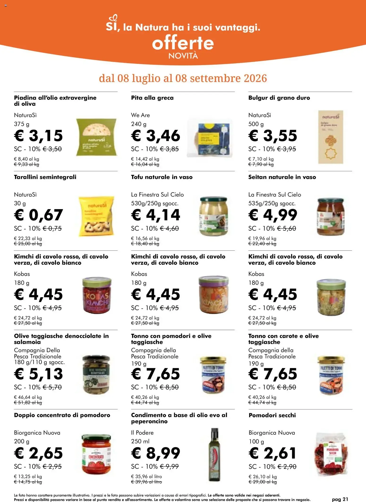 Natura Sì Offerte Luglio 2026 da 8 luglio a 4 agosto di 2026 - Pagina del volantino 20