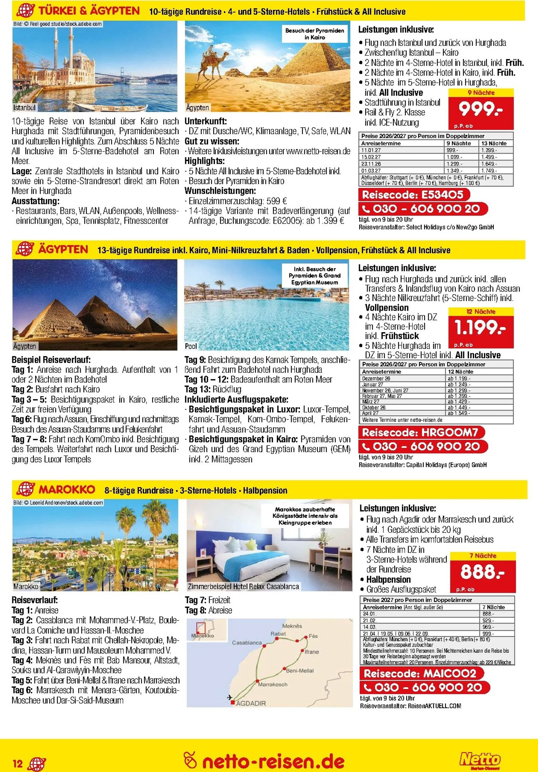 Netto REISEN - Reisemagazin September von 27. August bis 30. September 2026 - Prospekt seite 12