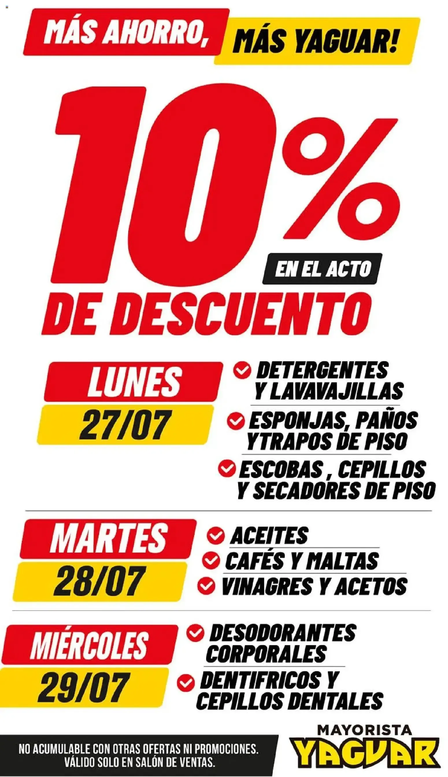 Ofertas de Yaguar - ➕AHORRO➕YAGUAR Parque Chacabuco del 27/07/2026 - 29/07/2026 27 de julio al 29 de julio 2026 - Página 1 del catálogo