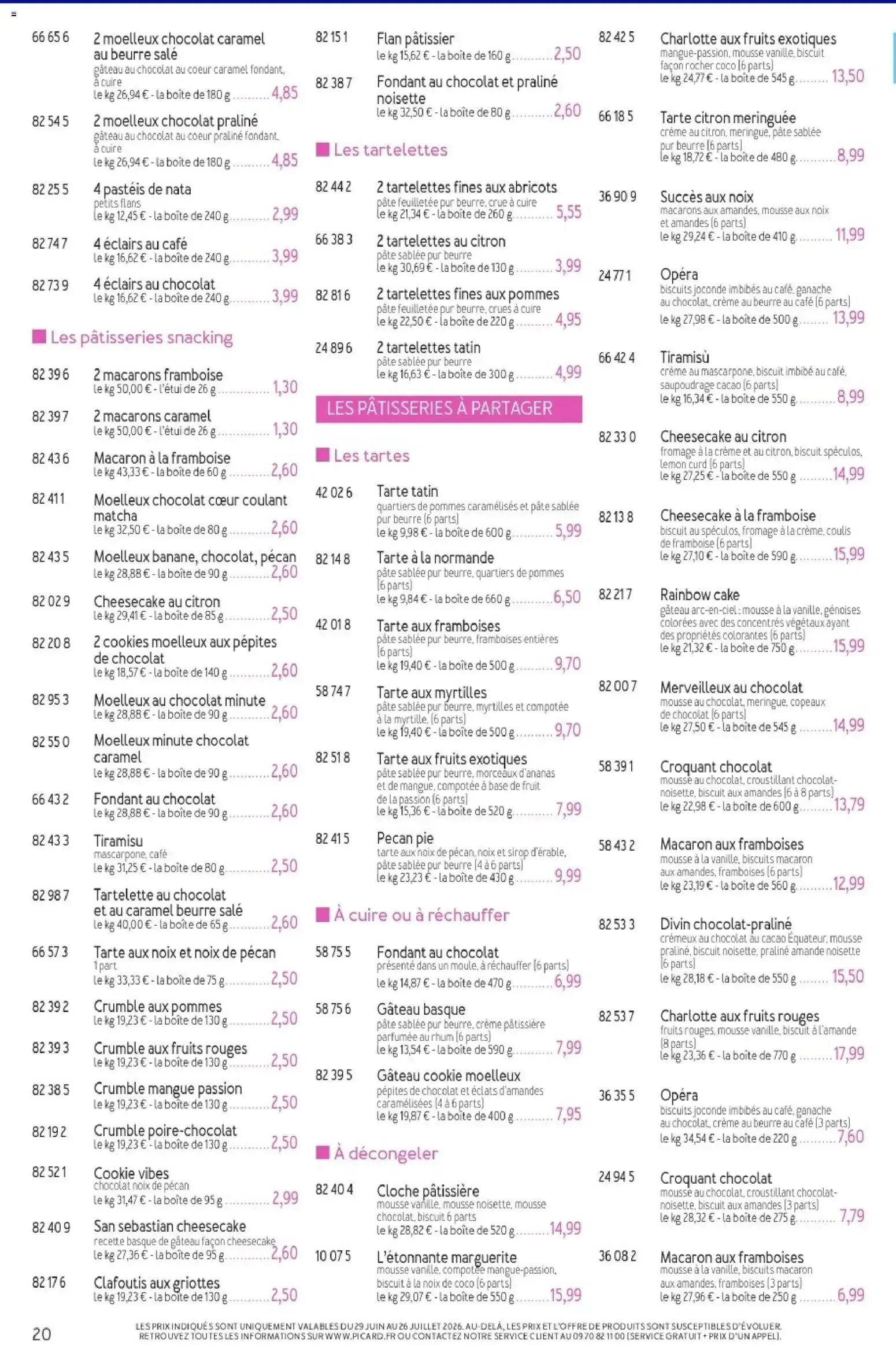 Picard - Catalogue Trimestriel à partir du 29/06/2026 - promo en ligne du 29 juin au 13 septembre 2026 - Catalogue page 19