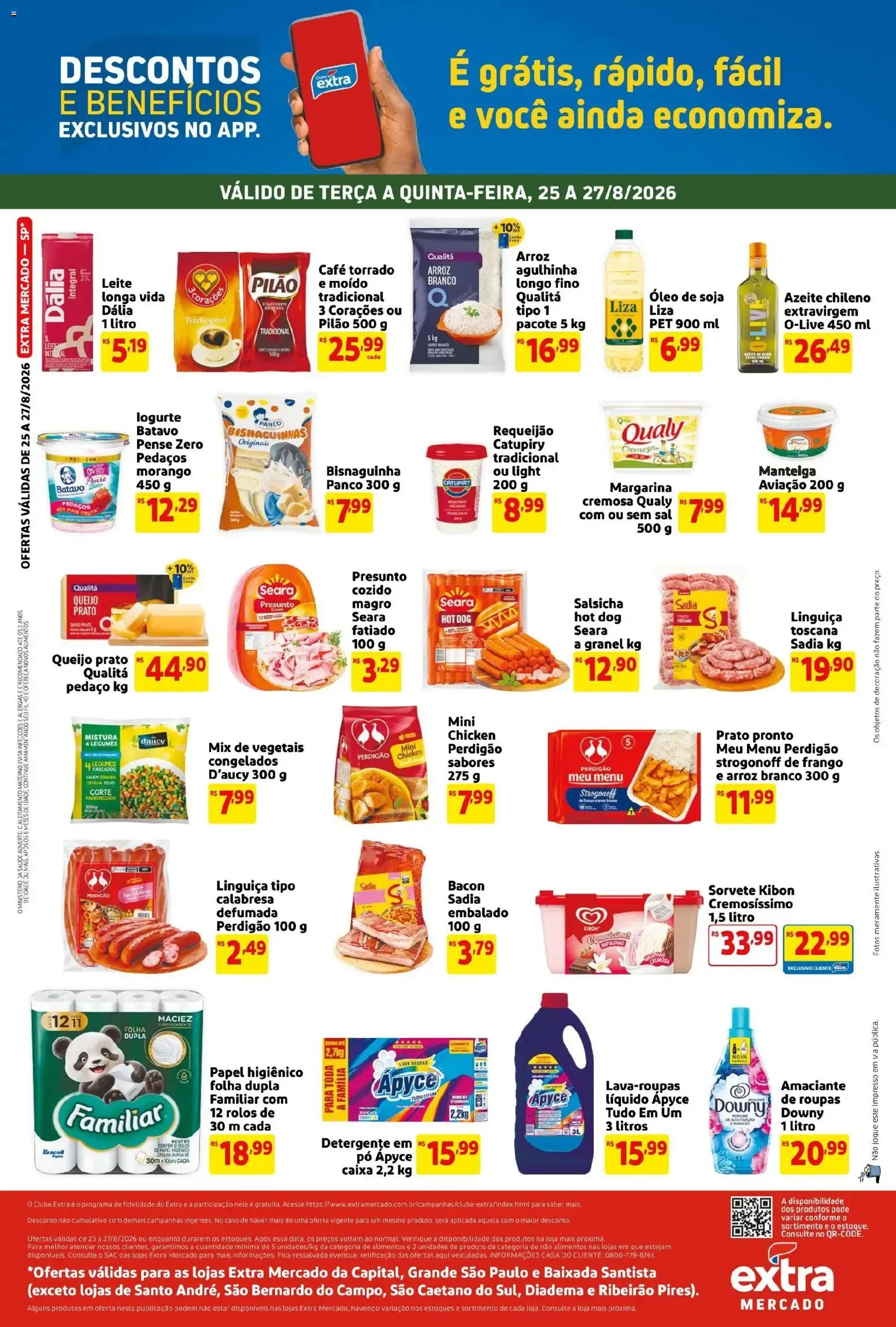 Encarte de Folheto Extra ofertas de Mercado Terça e Quinta de 25/08/2026 | Promoção 25 de agosto até 27 de agosto 2026 - Pagina 2