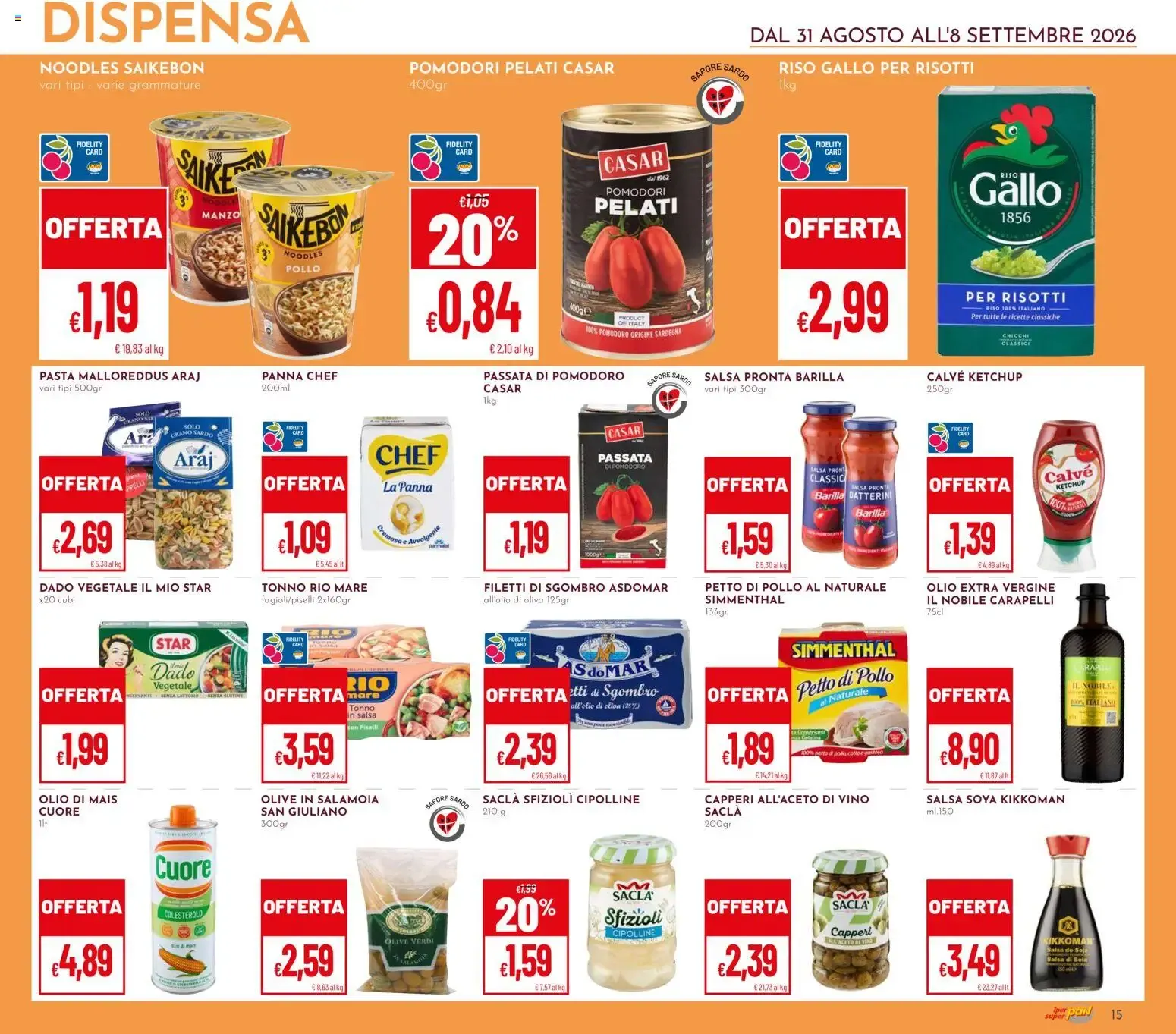 Iper Pan & Superpan: Offerte al Costo da 31 agosto a 8 settembre di 2026 - Pagina del volantino 15
