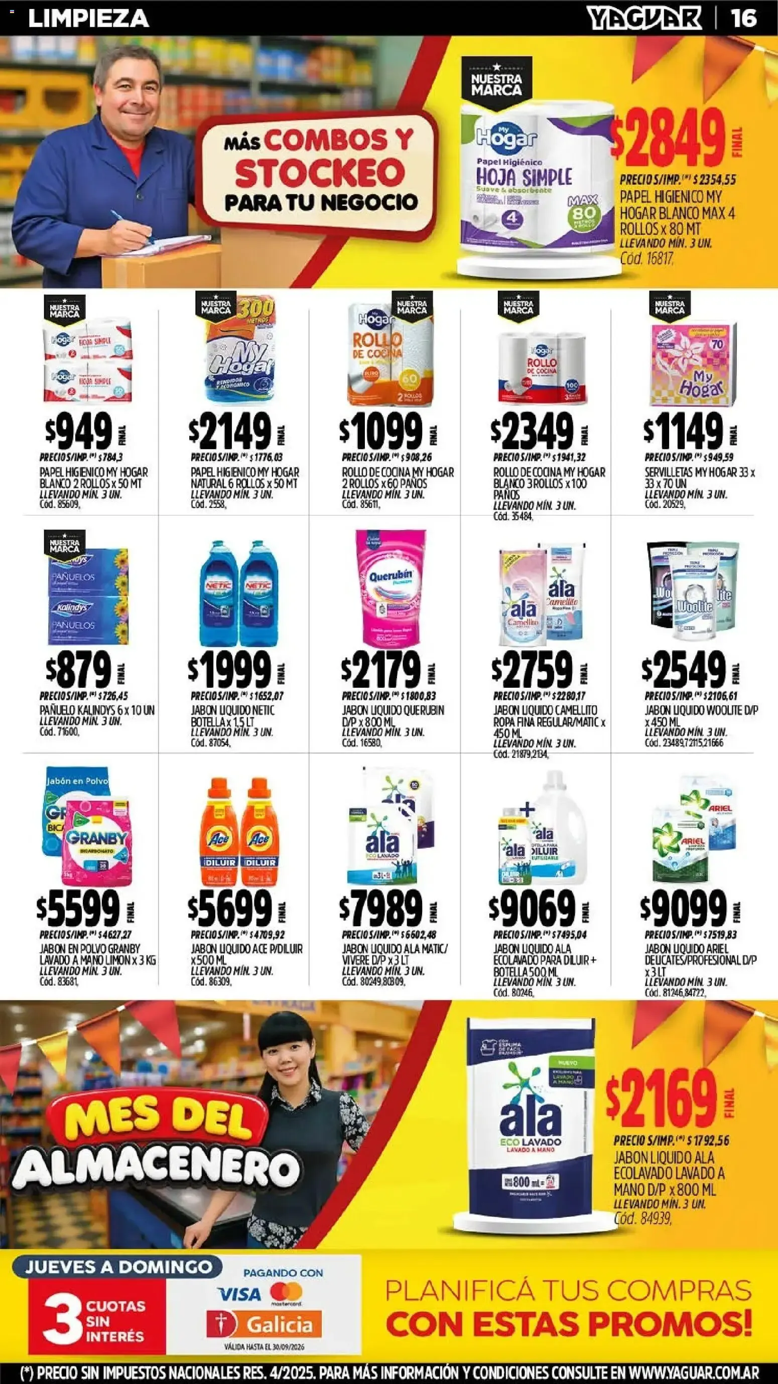 Ofertas de Mayorista Yaguar - Mes del Almacenero - P. Chacabuco 21 de septiembre al 27 de septiembre 2026 - Página 16 del catálogo