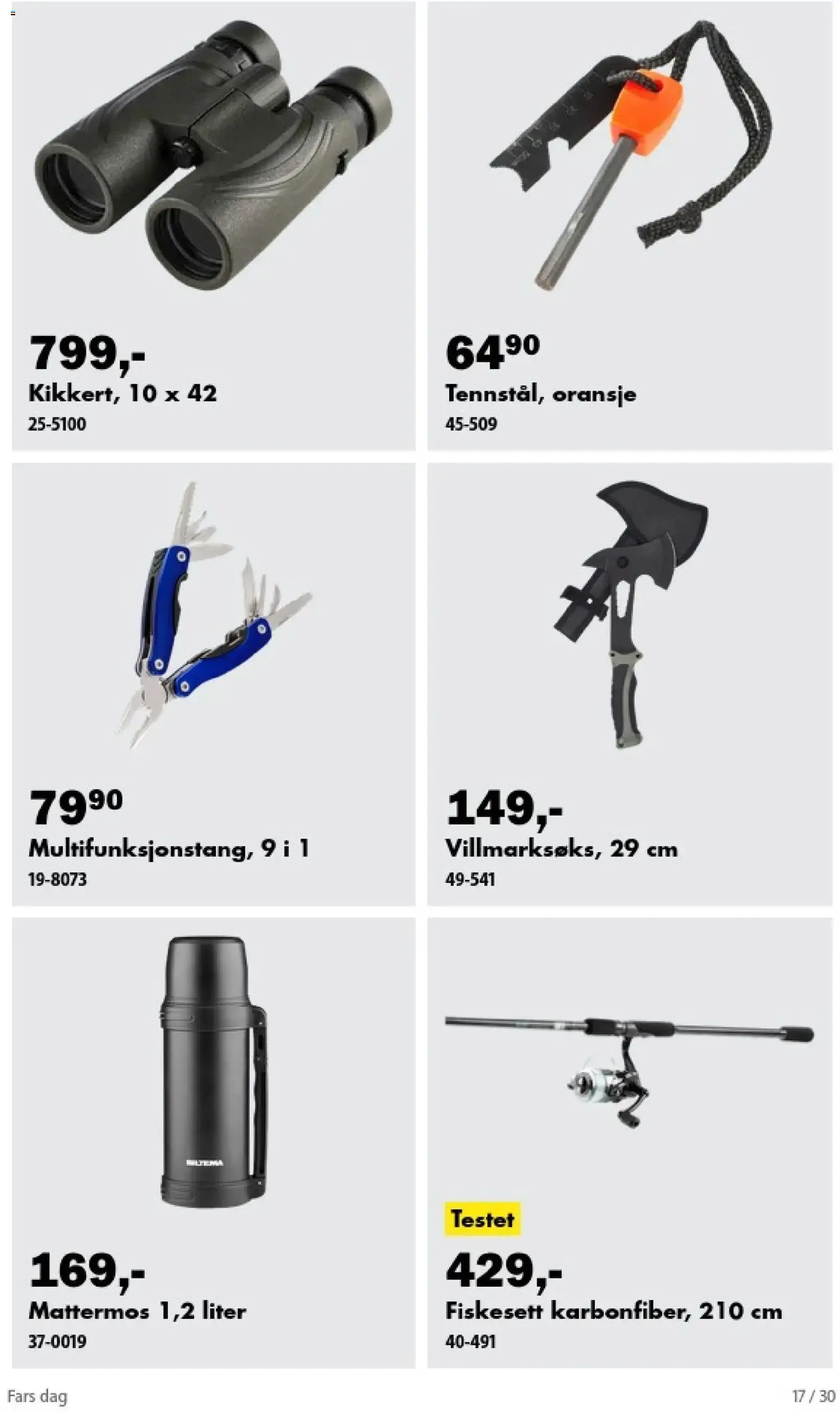 Biltema: Pappas favoritter! Husk farsdag 8. november! fra 26. oktober til 8. november 2026 - kundeavisside 17