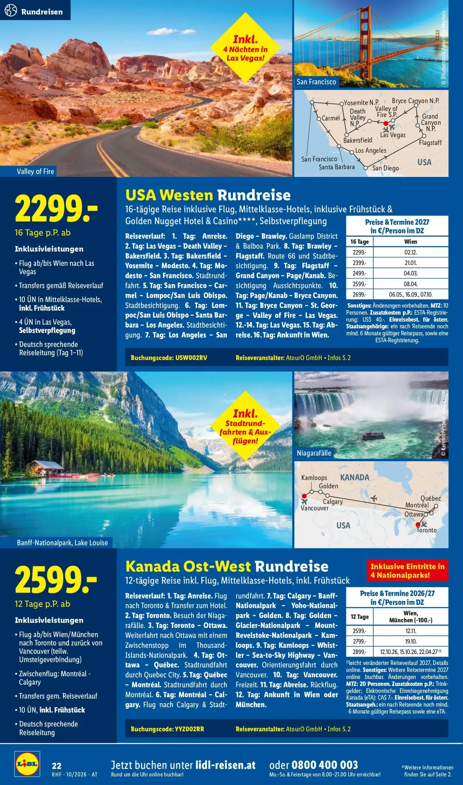 Lidl Reisen: Buchbar vom 30.09. bis 31.10.2026 von 30. September bis 31. Oktober 2026 - Flugblätt seite  22