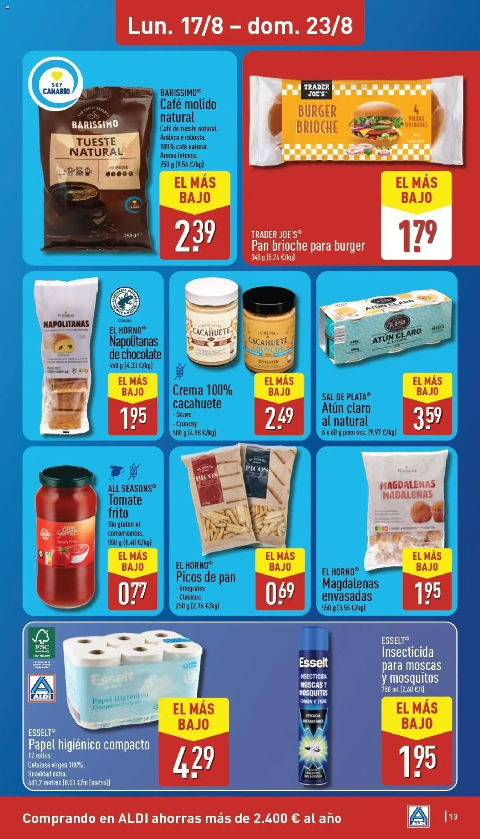 Catálogo de Aldi: Frescura a precios para tirarse a la piscina 17 de agosto al 23 de agosto 2026 - Página 13
