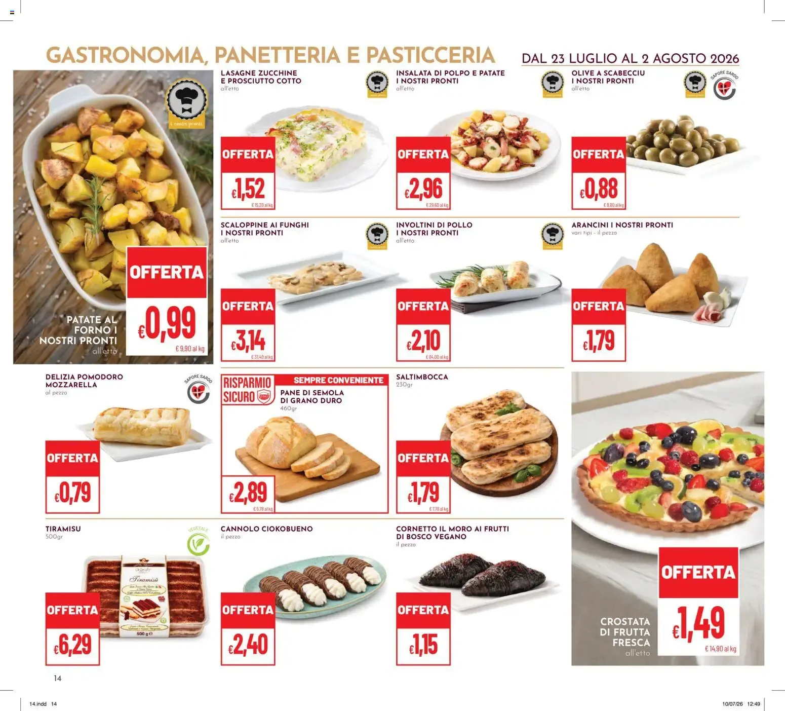 LA SARDEGNA DA GUSTARE da 23 luglio a 2 agosto di 2026 - Pagina del volantino 14