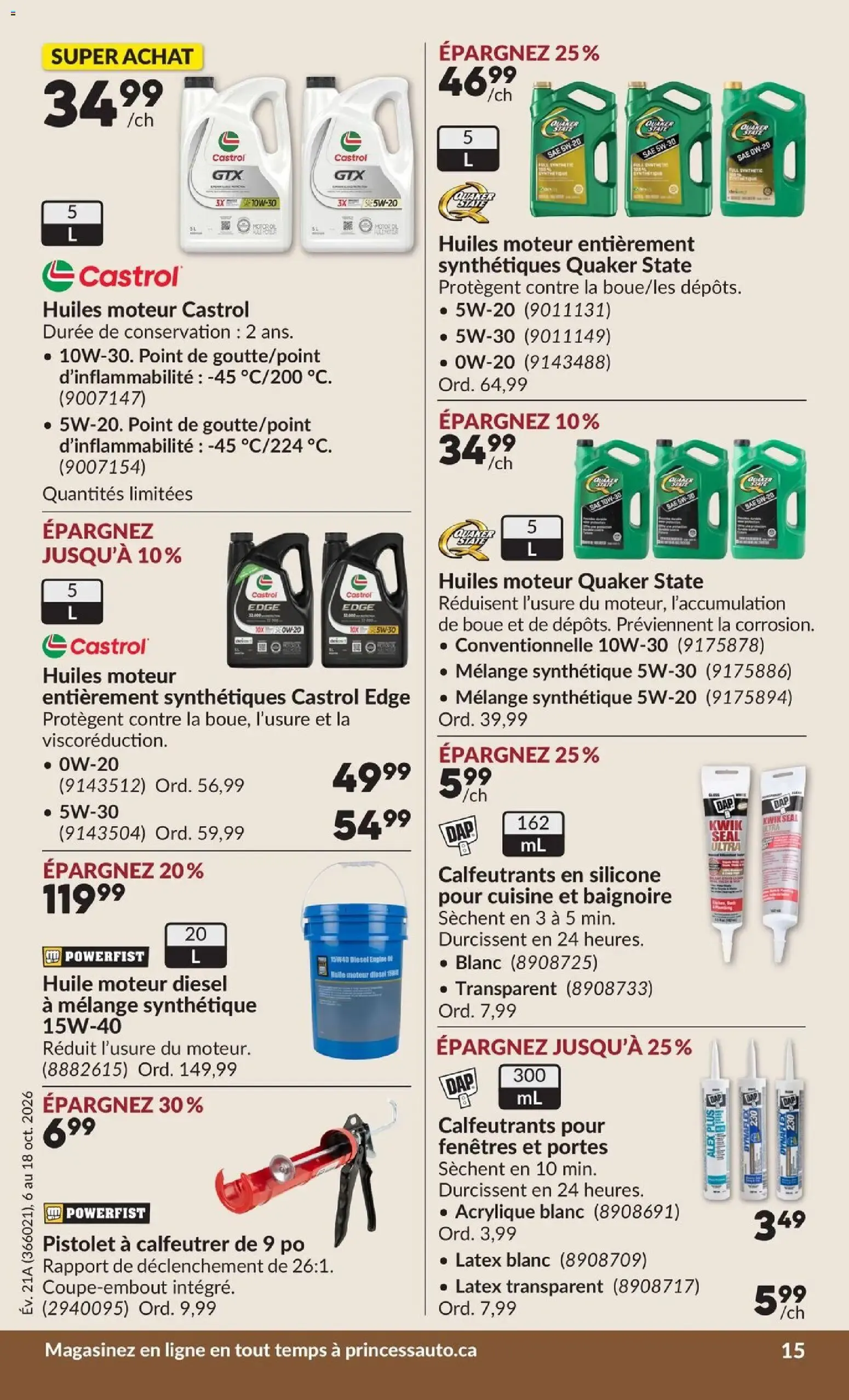 Princess Auto circulaire - 2 Semaines de Soldes ! from Oct 6, 2026 > weekly specials & deals from October 6 to October 18 2026 - flyer page 20