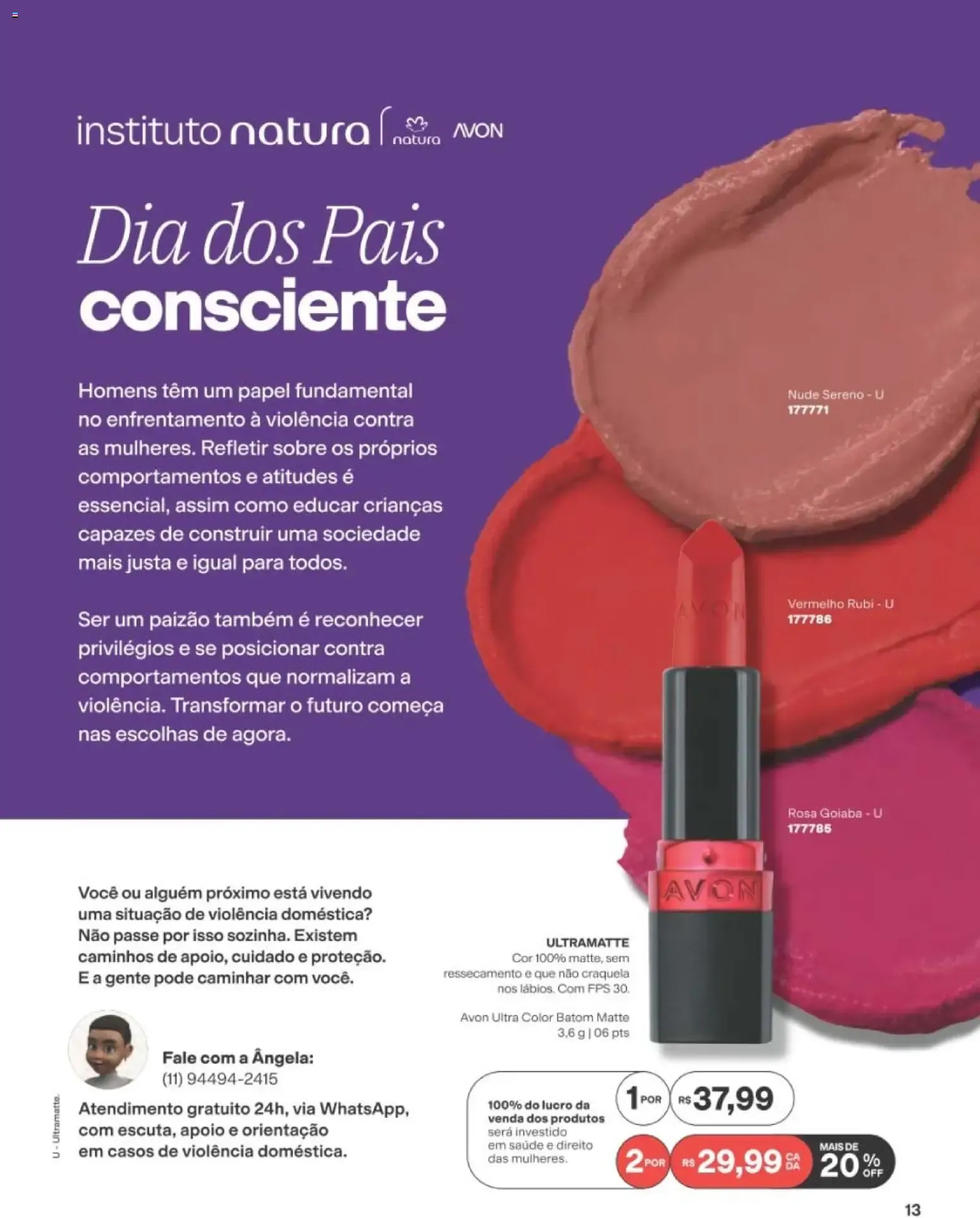 Encarte de Revista Avon folheto - Campanha 11 de 29/06/2026 | Promoção Online 29 de junho até 20 de julho 2026 - Pagina 13