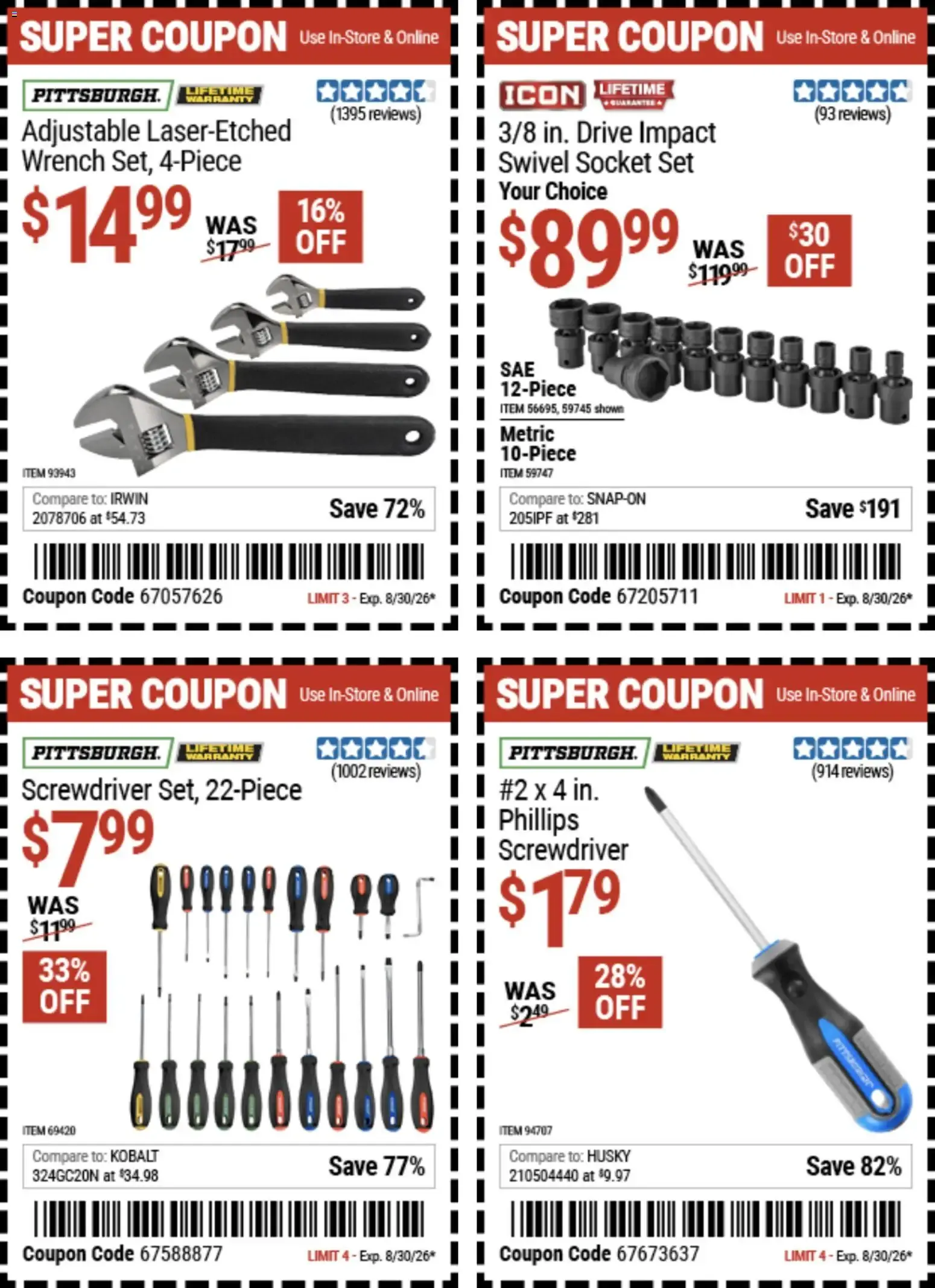 Weekly promotion Harbor Freight: Coupon Deals spanning from August 17 to August 30 2026 - Page 12 for Catalogue 365