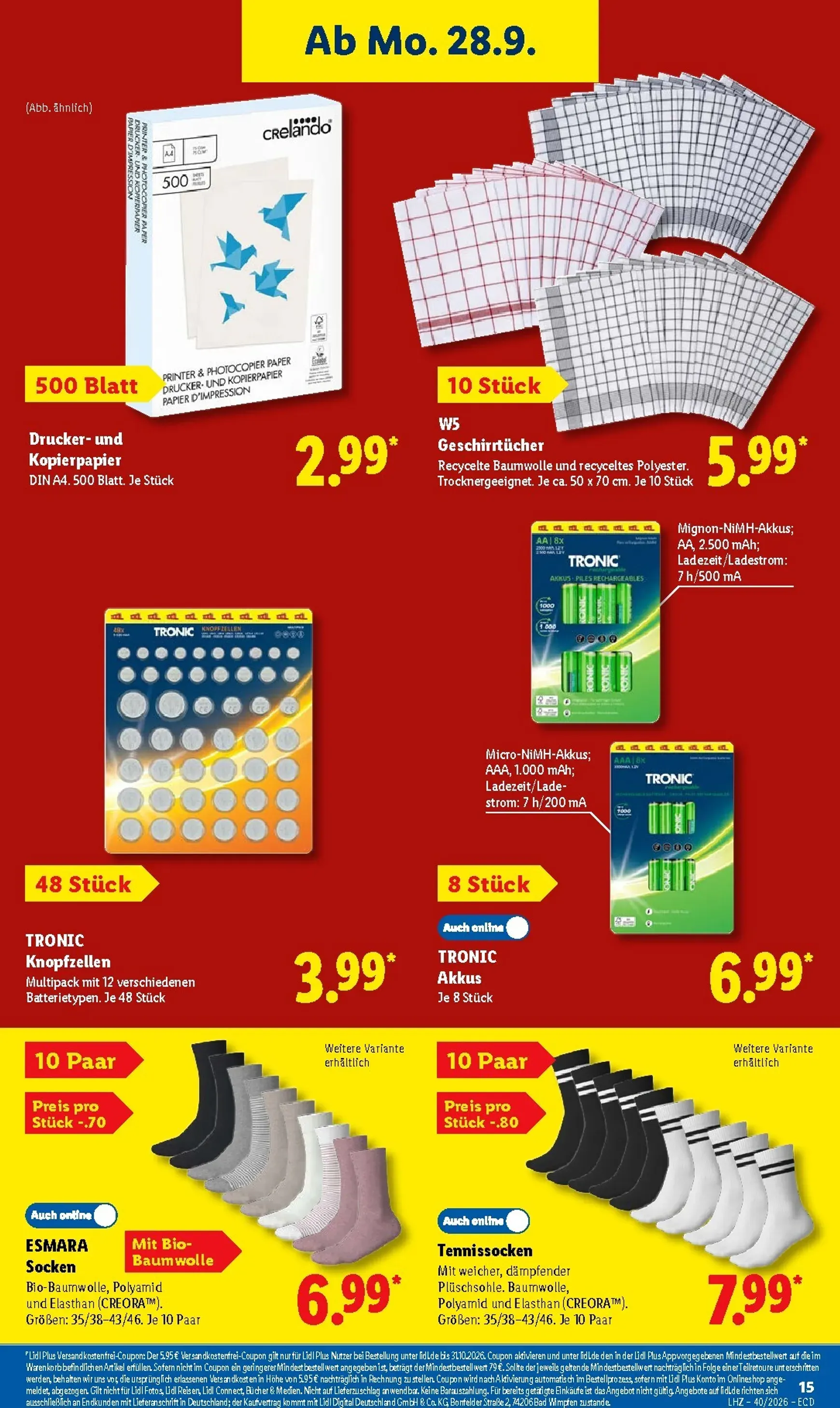 Lidl Prospekt: Traumhaft schlafen von 28. September bis 2. Oktober 2026 - Prospekt seite 32