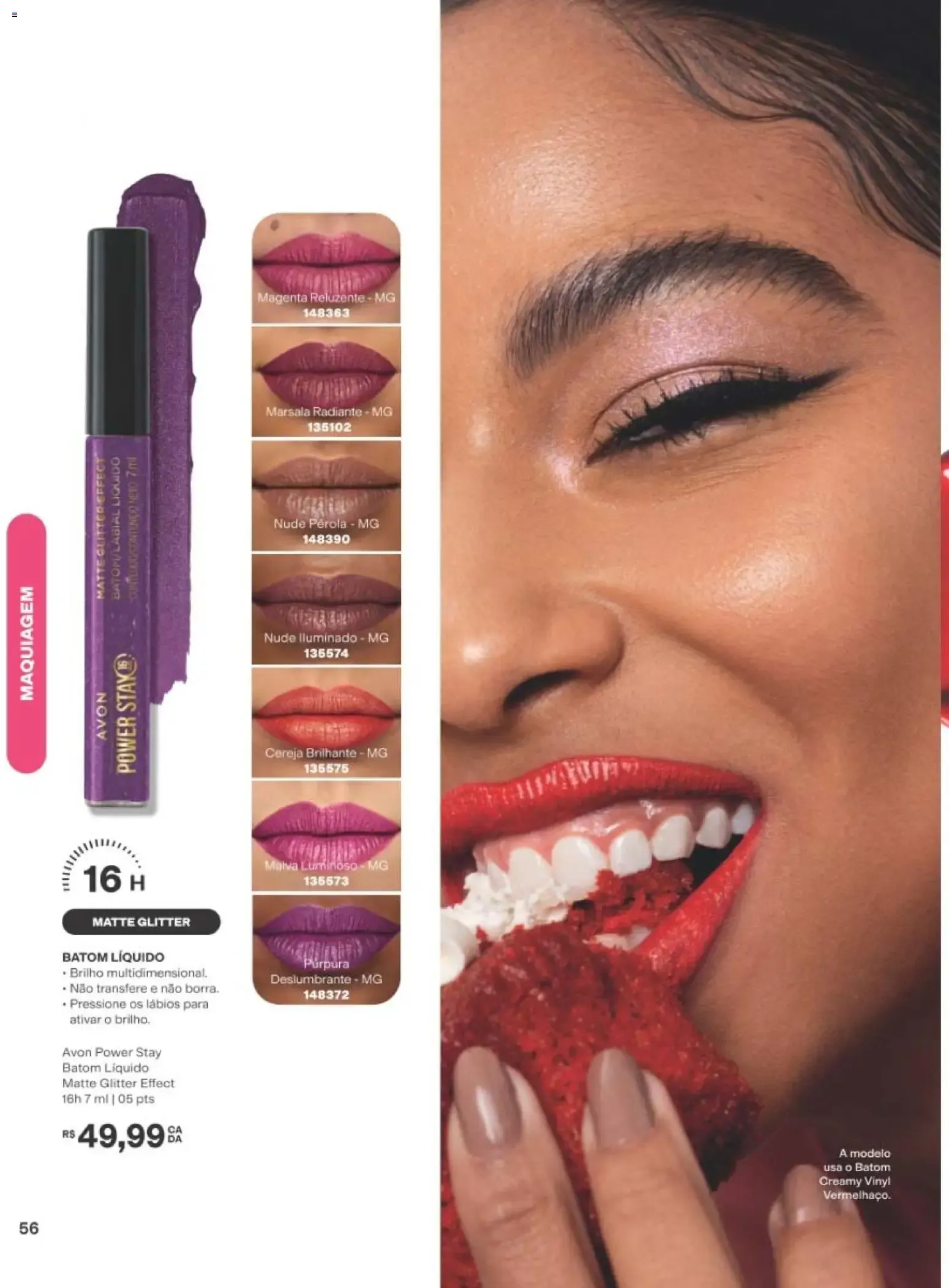 Encarte de Revista Avon folheto - Campanha 11 de 29/06/2026 | Promoção Online 29 de junho até 20 de julho 2026 - Pagina 56