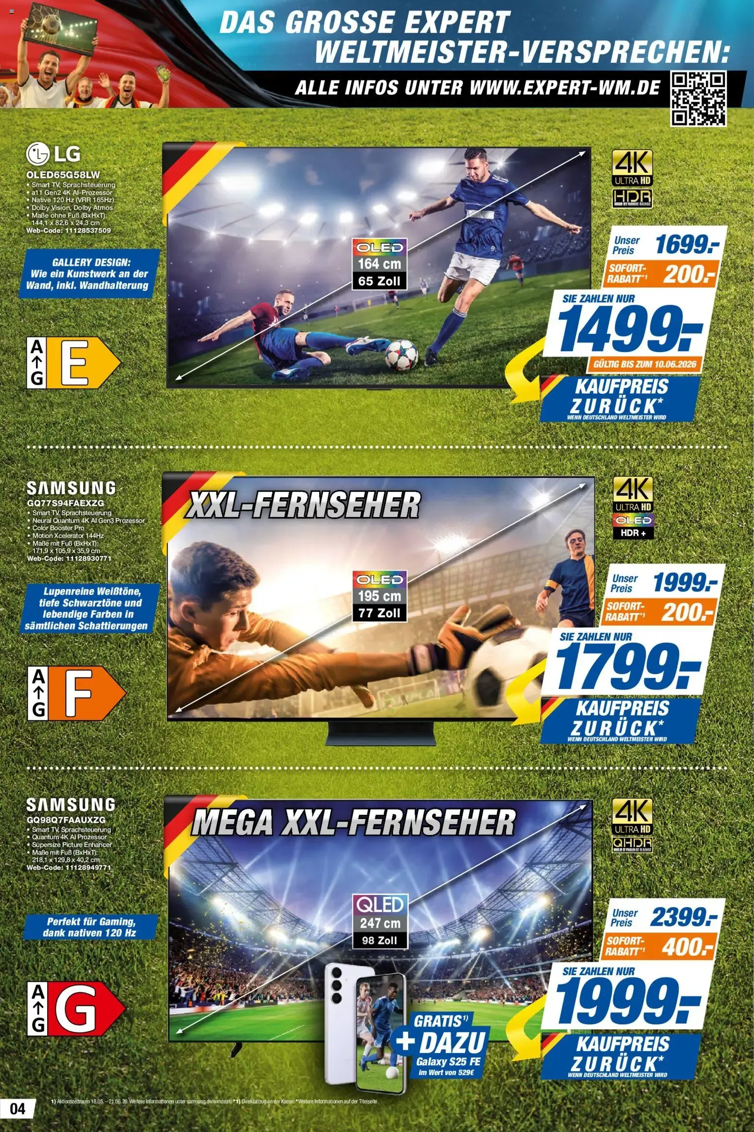 Expert Weltmeister-Versprechen: Gratis Fernseher von 5. Juni bis 10. Juni 2026 - Prospekt seite 4