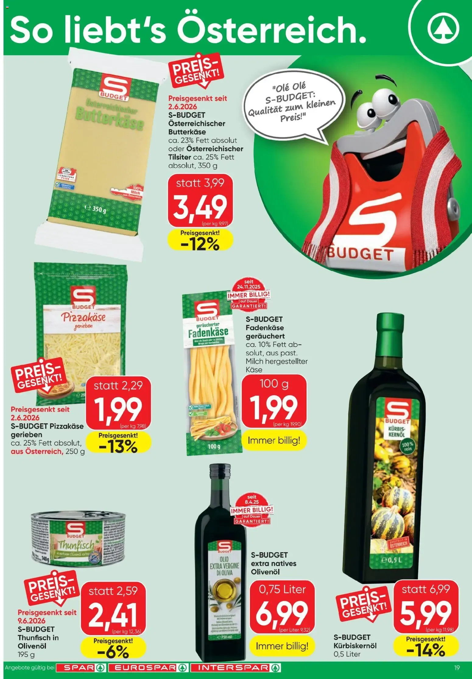 Spar - Flugblatt (01.07.2026) - Angebote und Prospekt von 1. Juli bis 15. Juli 2026 - Flugblätt seite 19