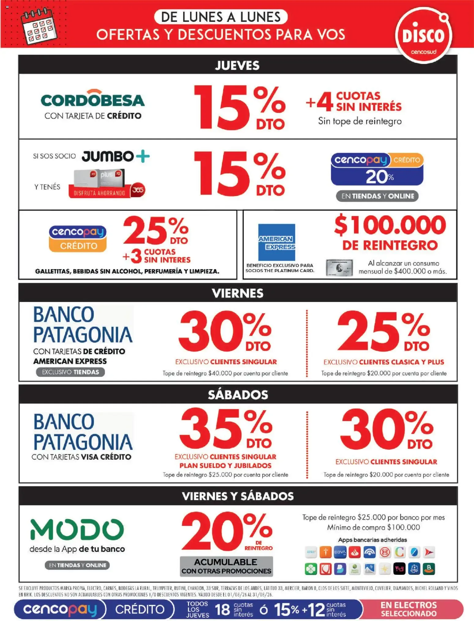Ofertas de Disco - Superofertas Córdoba 21 de agosto al 23 de agosto 2026 - Página 12 del catálogo