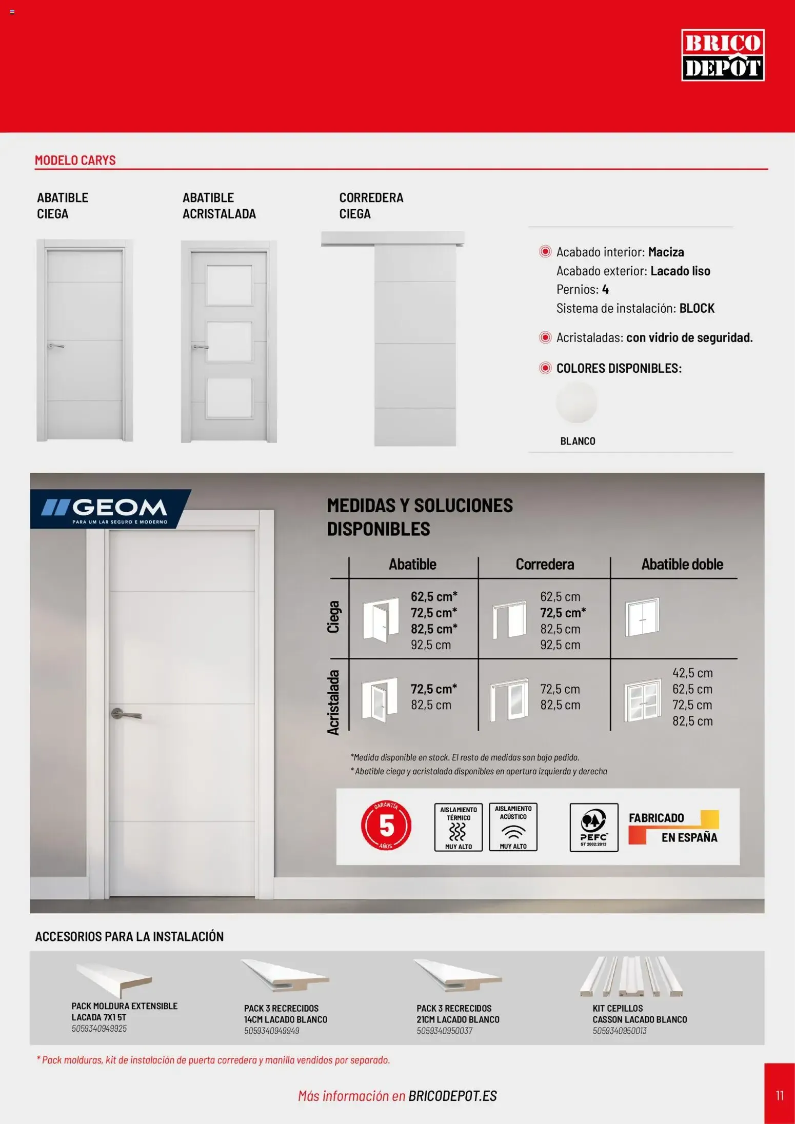 Catálogo de Brico Depôt Catálogo Puertas y Ventanas 2026 7 de octubre al 31 de diciembre 2026 - Página 11