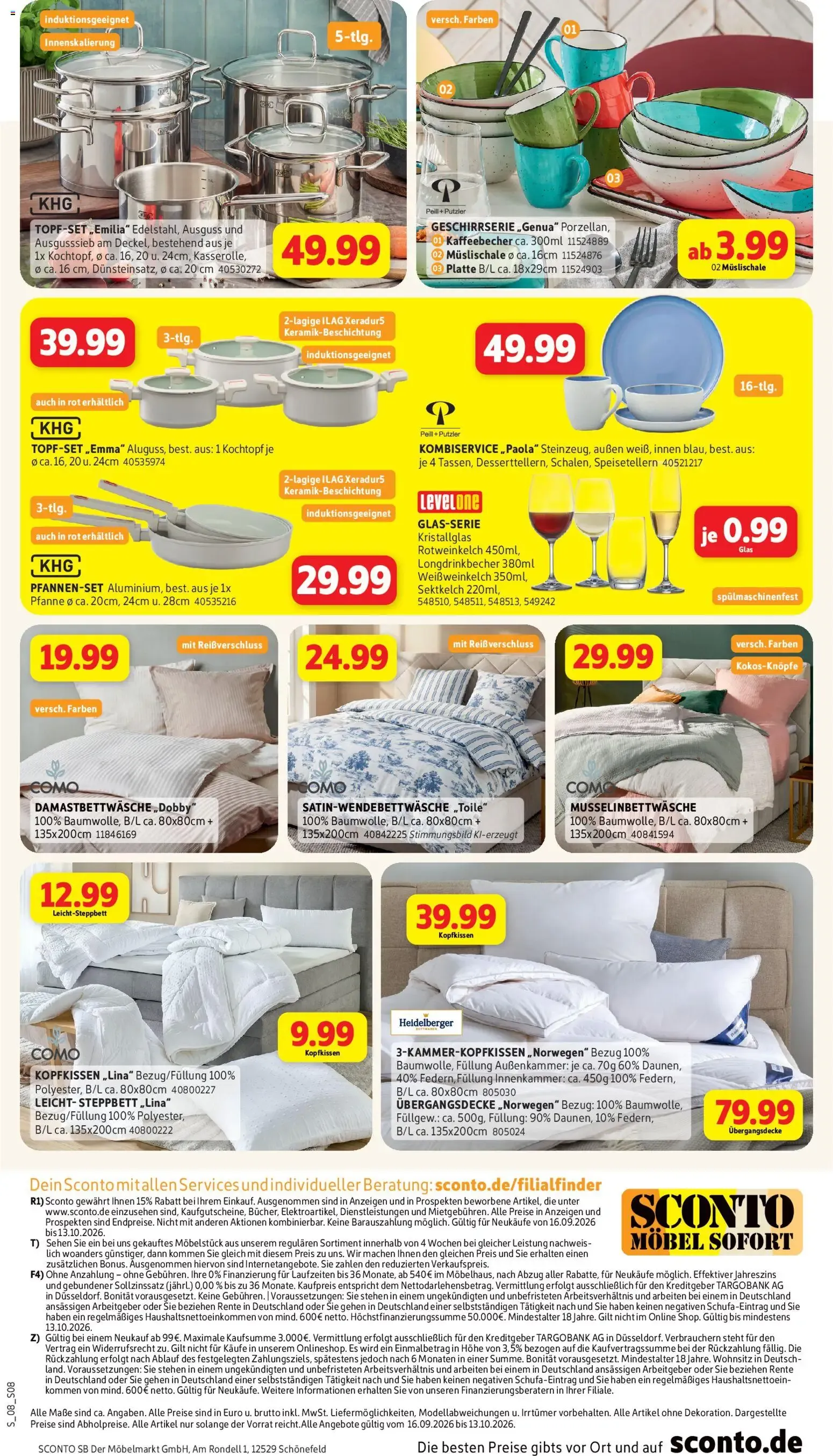 Sconto – Deutschlands günstigstes Möbelhaus! SSV 15% auf alles von 16. September bis 13. Oktober 2026 - Prospekt seite 8