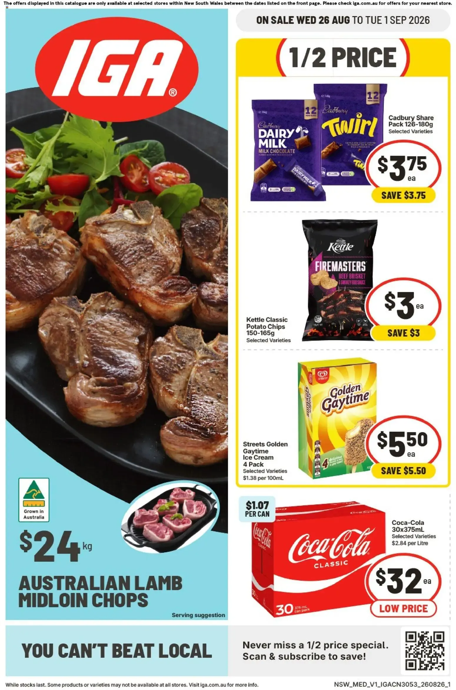 IGA Catalogue - Catalogue valid from 26 August to 1 September 2026 - page 1