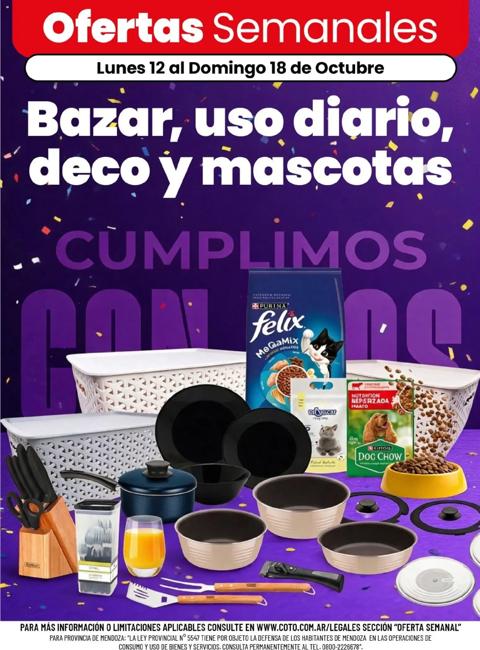 Ofertas de Ofertas Semanales: Bazar, uso diario, deco y mascotas 12 de octubre al 18 de octubre 2026 - Página 1 del catálogo