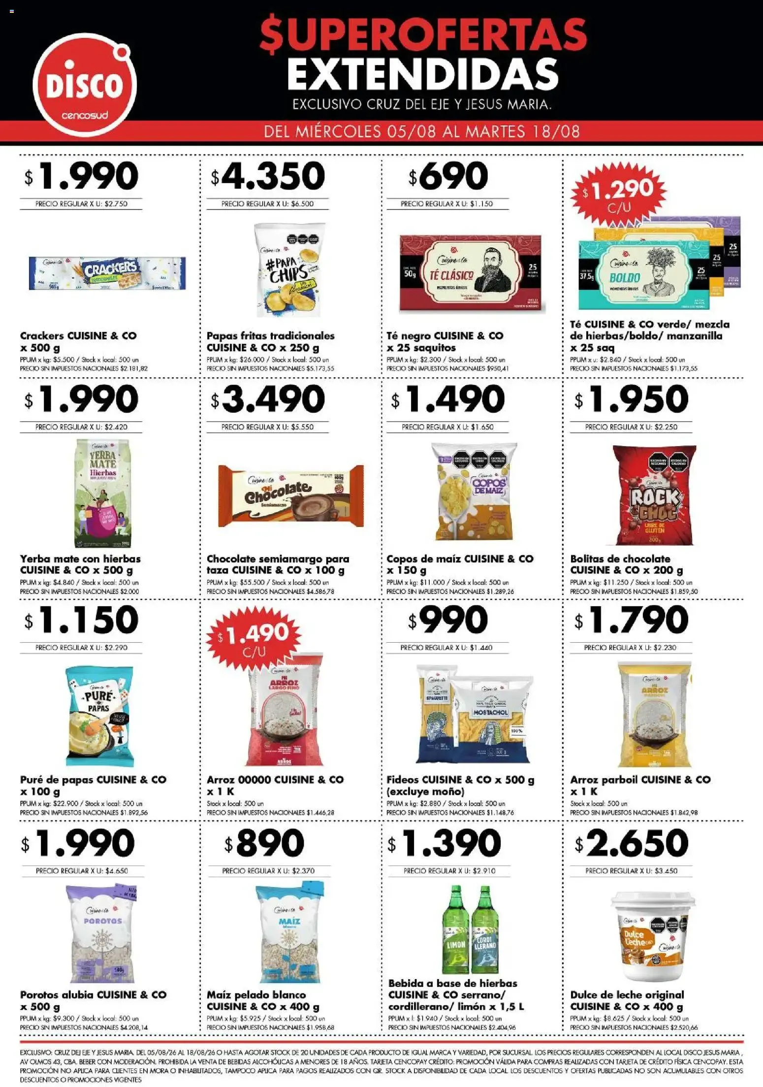 Ofertas de Disco - Superofertas extendidas - Cruz del Eje y Jesus Maria del 05/08/2026 - 18/08/2026 5 de agosto al 18 de agosto 2026 - Página 5 del catálogo
