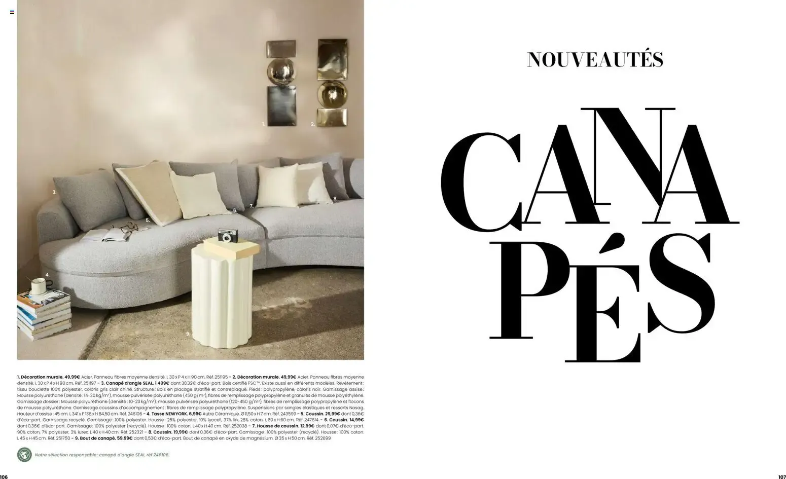 Maisons du Monde - Itinéraire Estival Collection Printemps - Été 2026 du 16 février au 1 septembre 2026 - Catalogue page 54