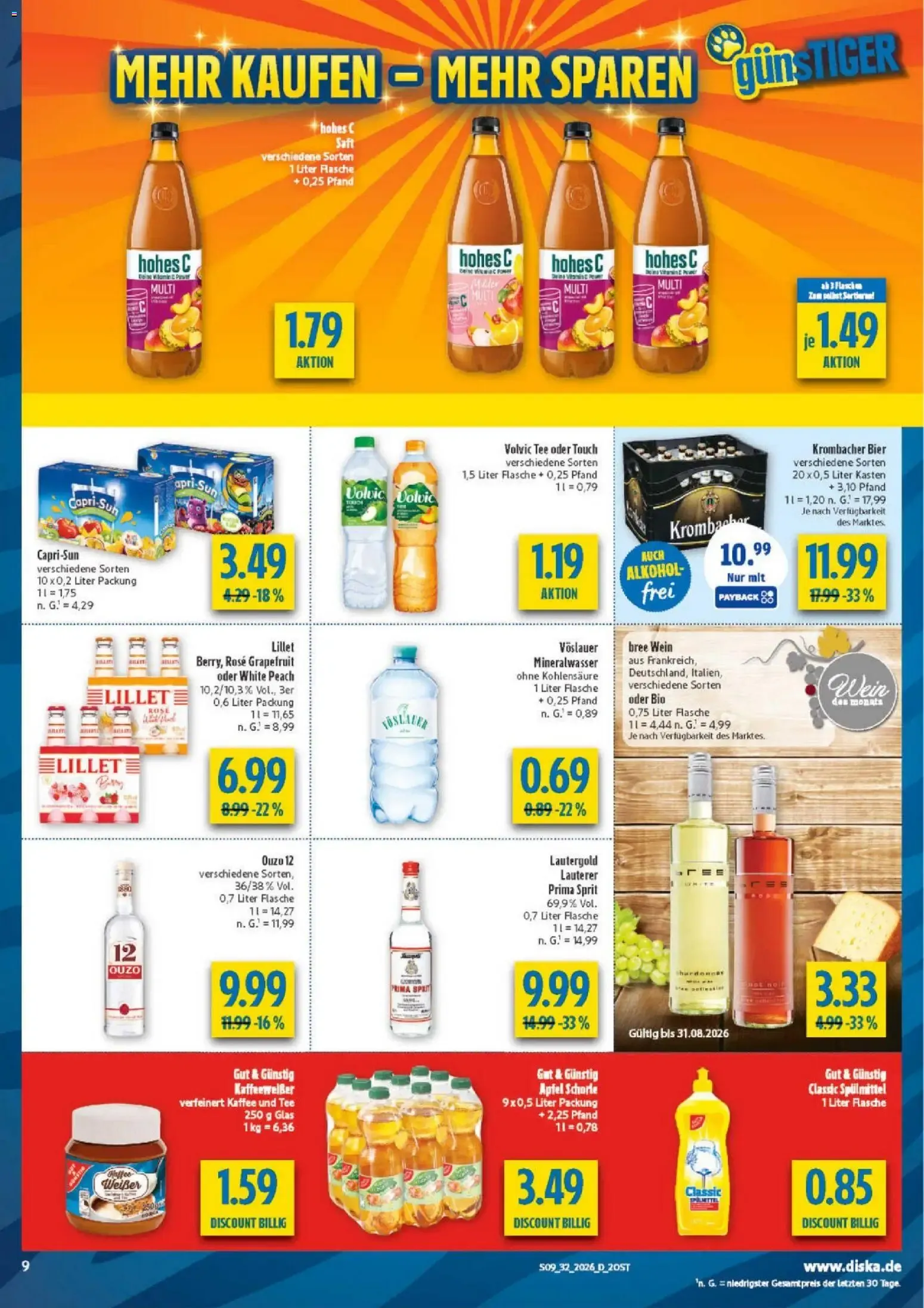 Diska Prospekt (ab 03.08.2026) zum Blättern von 3. August bis 8. August 2026 - Prospekt seite 9