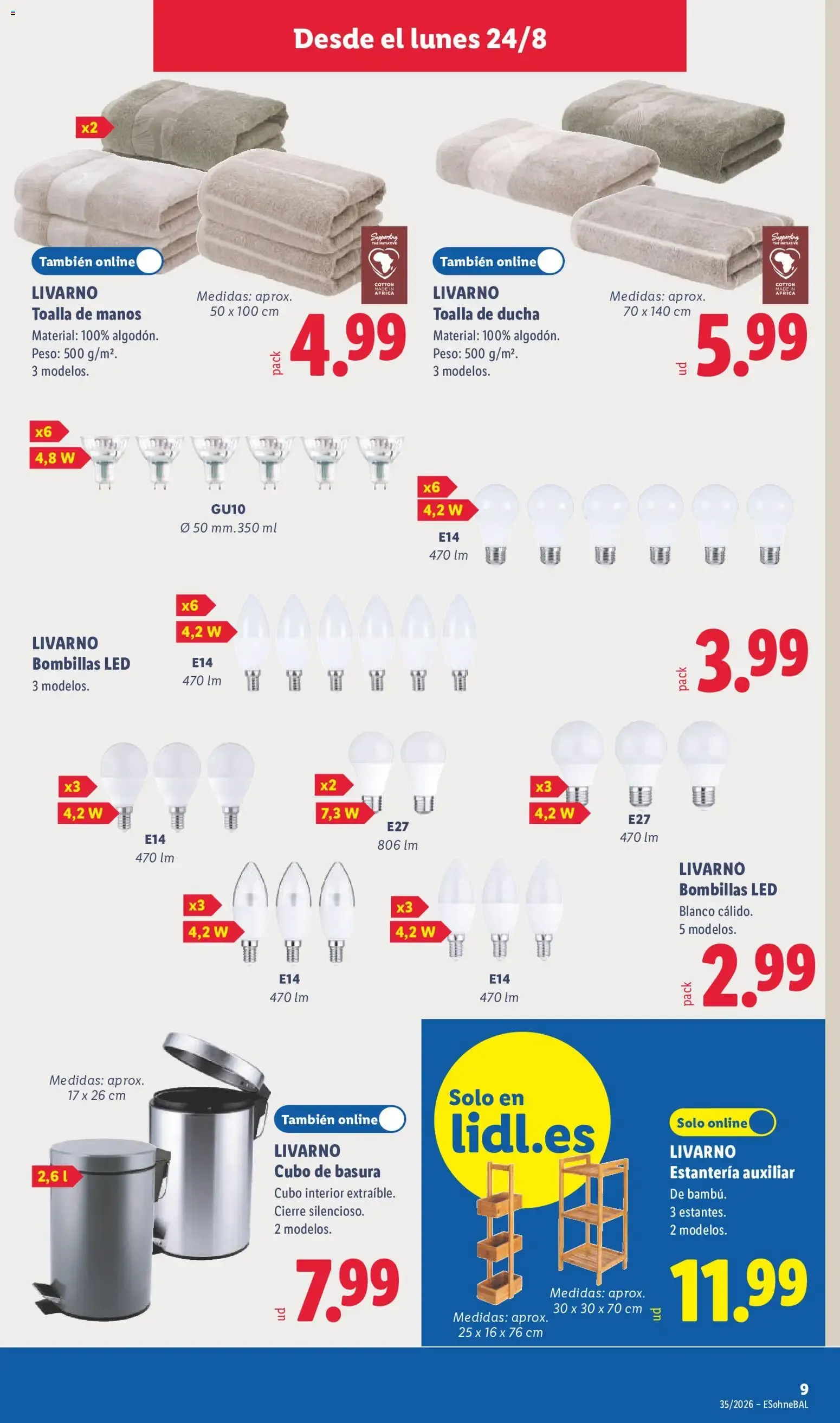 Catálogo de Lidl folleto de bazar del 24/08/2026 | Ofertas 24 de agosto al 30 de agosto 2026 - Página 17