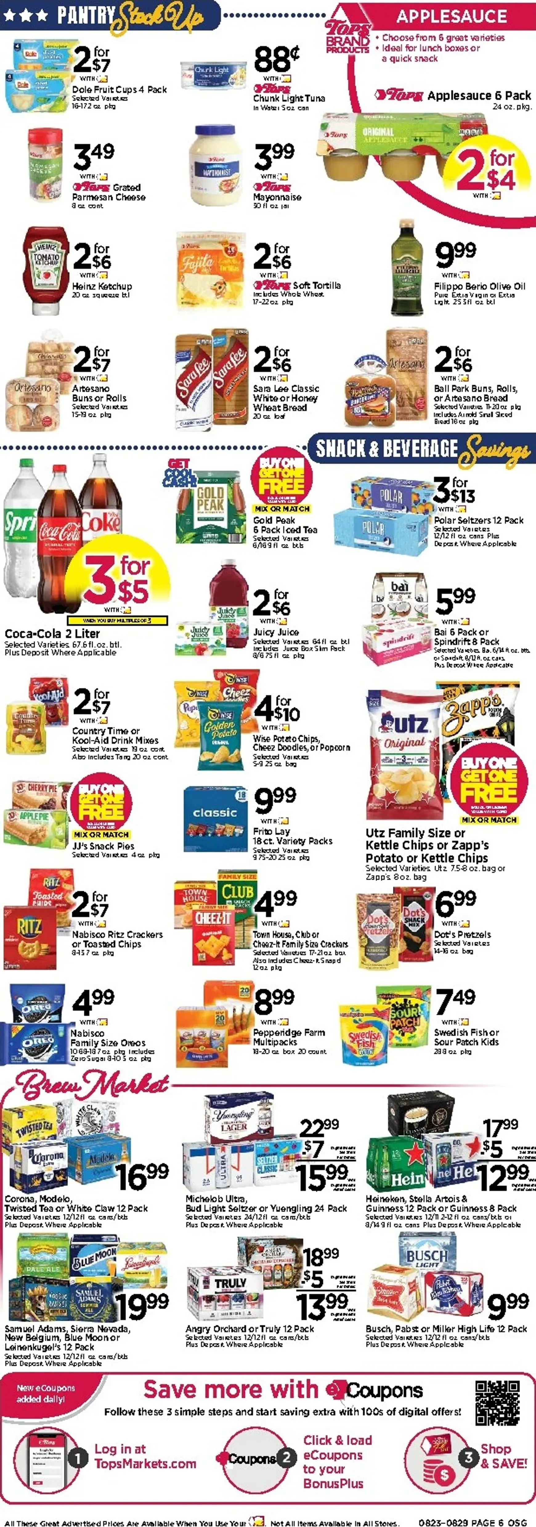 Weekly ad Current Tops Markets leaflet valid from Sunday 08/23/2026 to Saturday 08/29/2026 from August 23 to August 29 2026 - Page 6