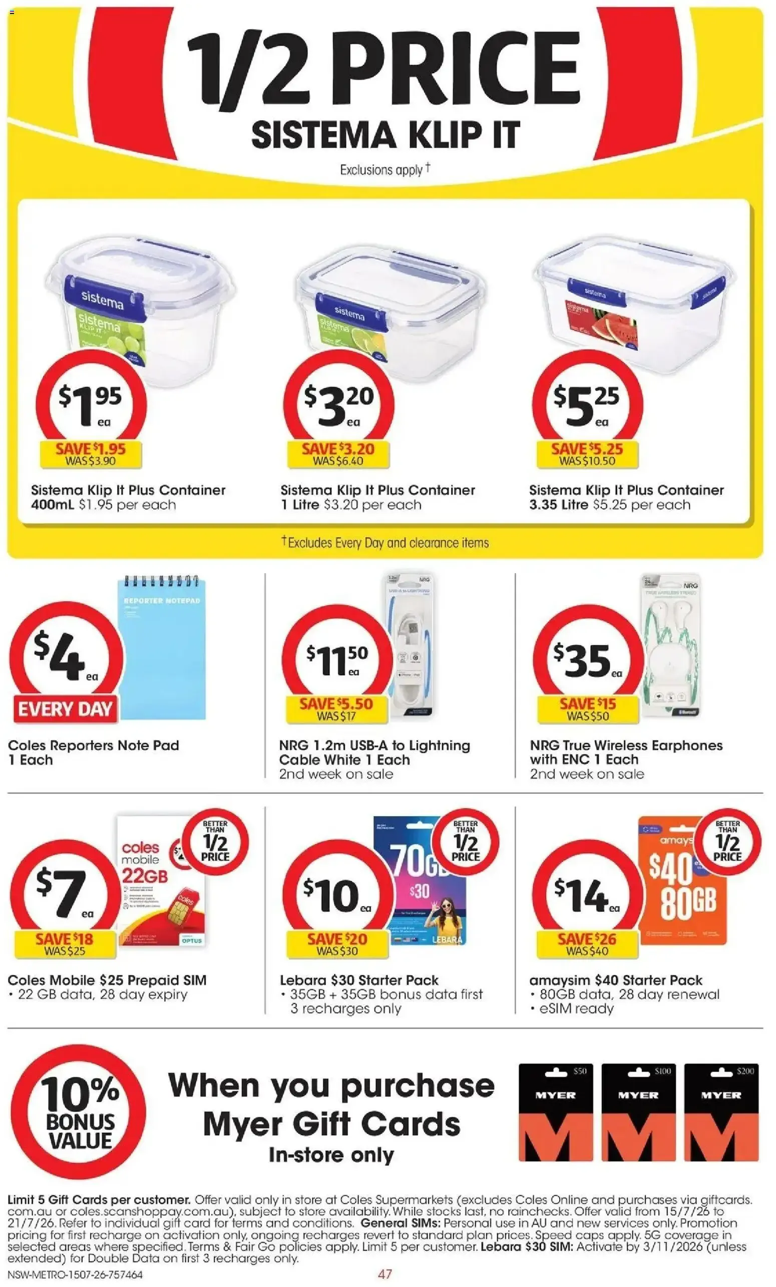 Coles catalogue valid from 15/07/2026 > Online Australia - Catalogue valid from 15 July to 21 July 2026 - page 46