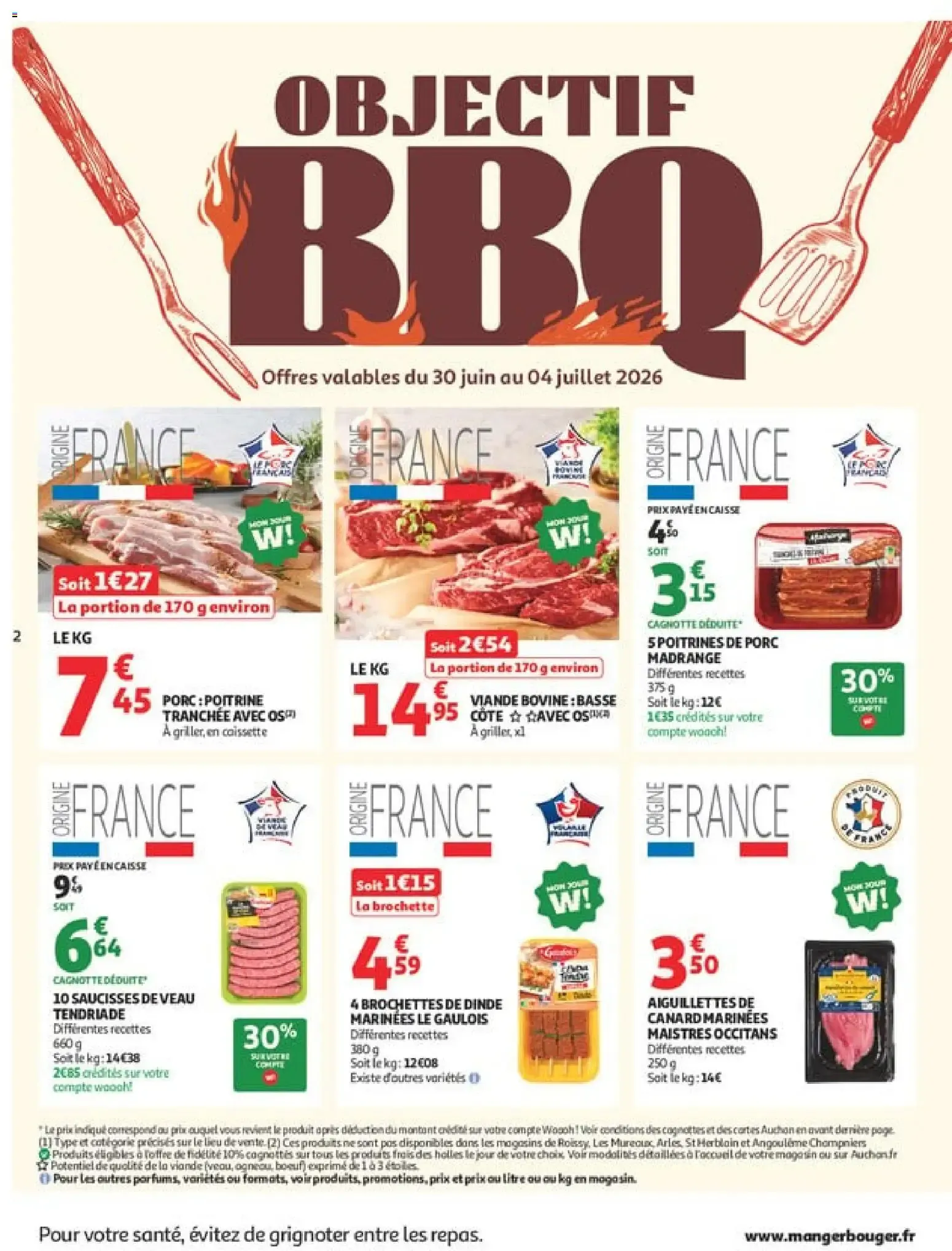 Auchan Barbecue, promos hypers à partir du 30/06/2026 - promo en ligne du 30 juin au 12 juillet 2026 - Catalogue page 2