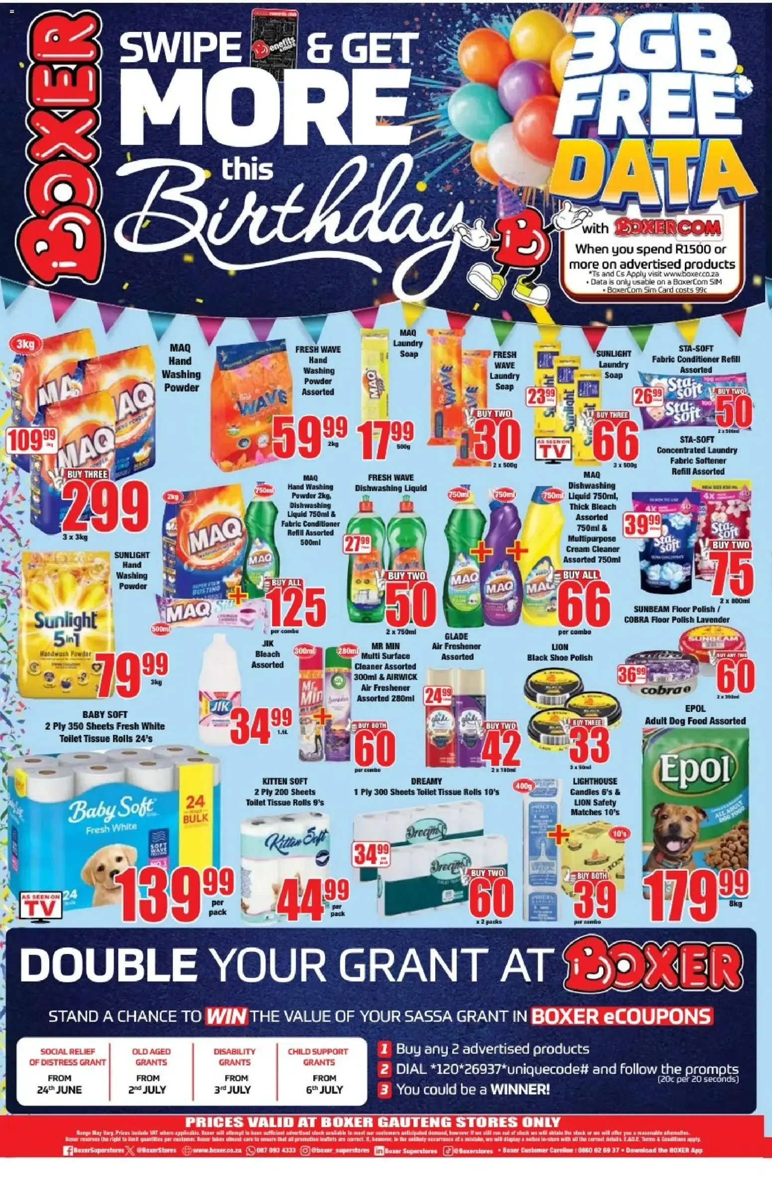 Boxer: Swipe & Get More This Birthday from 22 June to 8 July 2026 - Catalogue Page 12