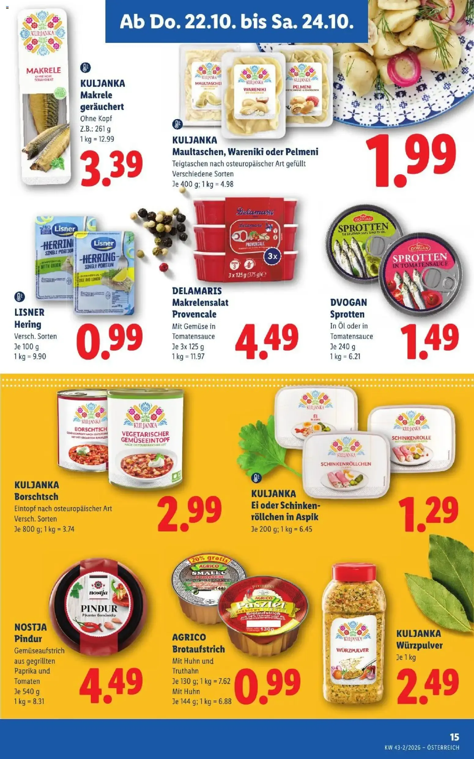 Lidl Flugblatt ab 22.10.2026 - Angebote ab donnerstag von 22. Oktober bis 24. Oktober 2026 - Flugblätt seite 17
