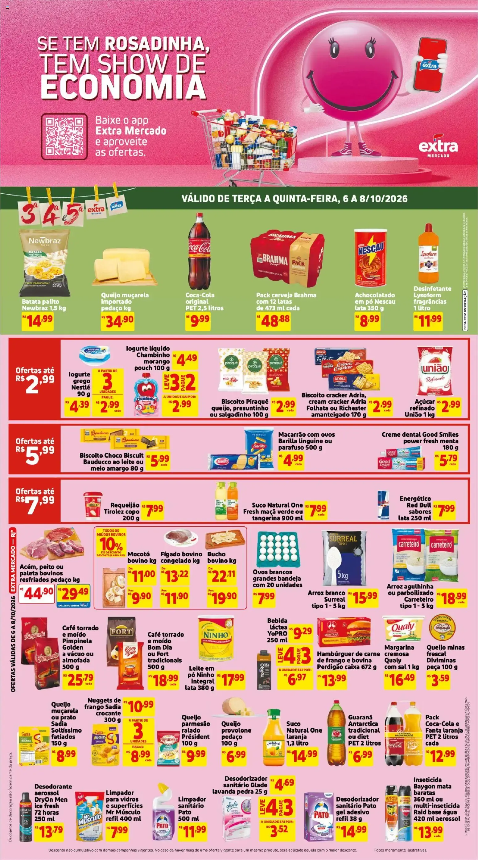 Encarte de Folheto Extra ofertas de Mercado Semanal de 06/10/2026 | Promoção 6 de outubro até 8 de outubro 2026 - Pagina 1