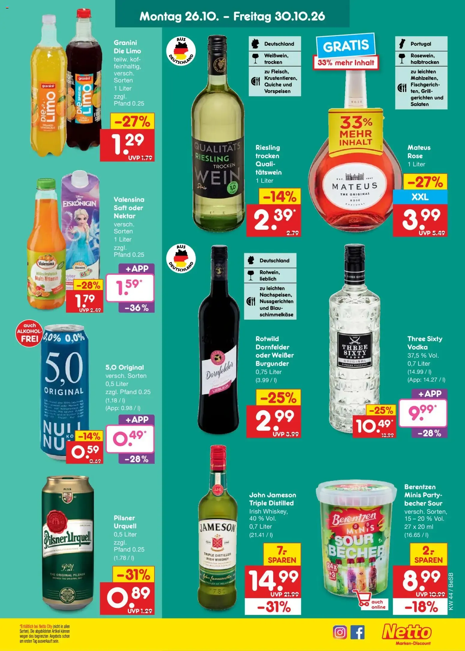 Netto Marken-Discount Prospekt (ab 26.10.2026) » Angebote von 26. Oktober bis 30. Oktober 2026 - Prospekt seite 33