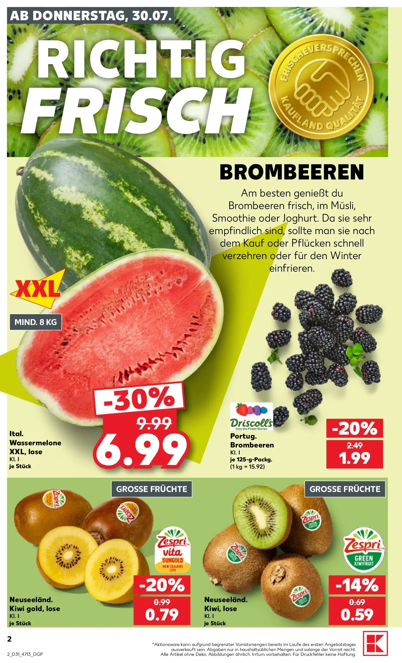Prospekt Kaufland ab 30.07.2026 » Angebote Online zum Blättern von 30. Juli bis 5. August 2026 - Prospekt seite 2