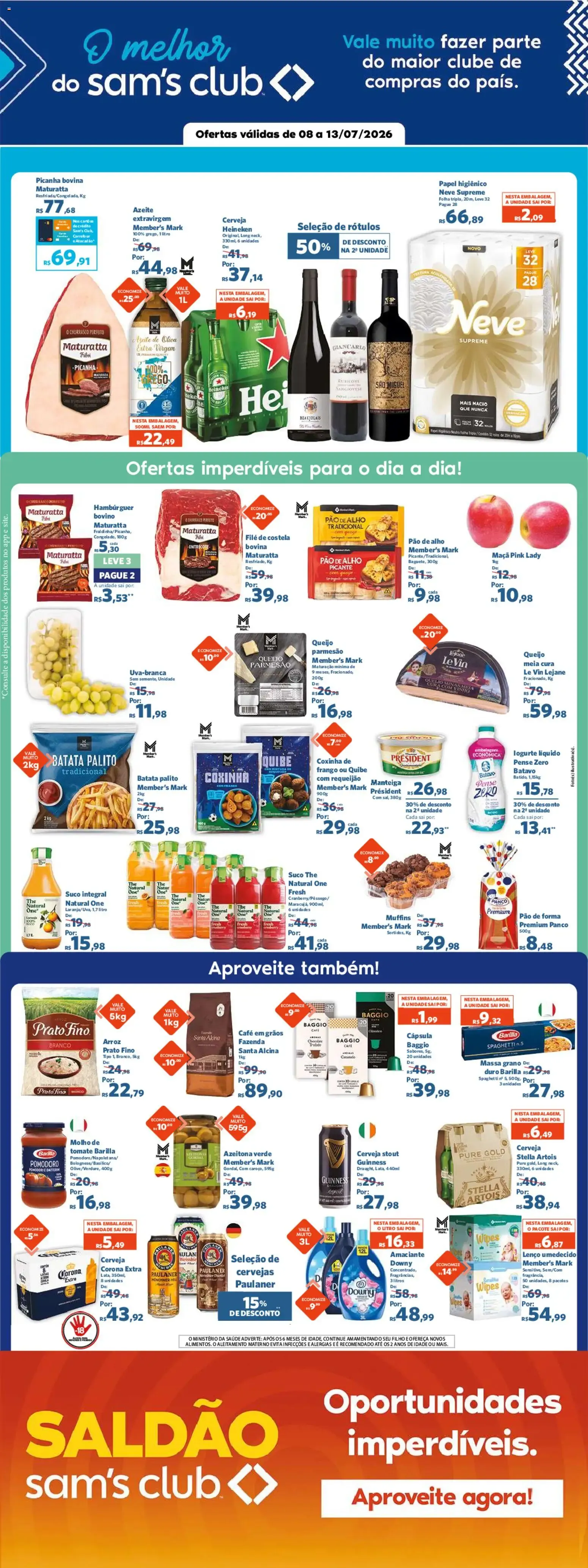 Encarte de Sam's Club - Ofertas da semana de 08/07/2026 | Promoções Online 8 de julho até 13 de julho 2026 - Pagina 1